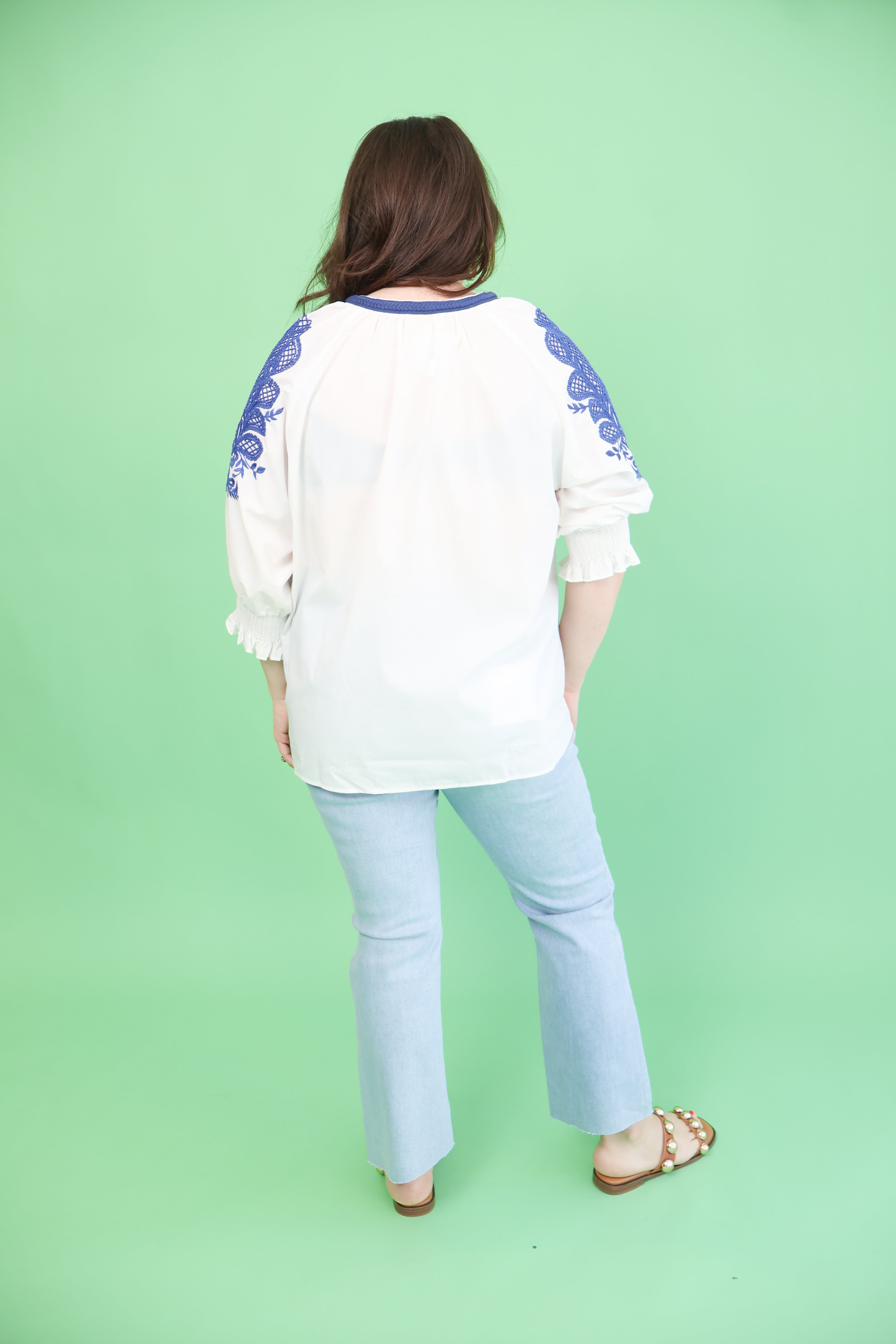 Plus Size Coastal Garden Top