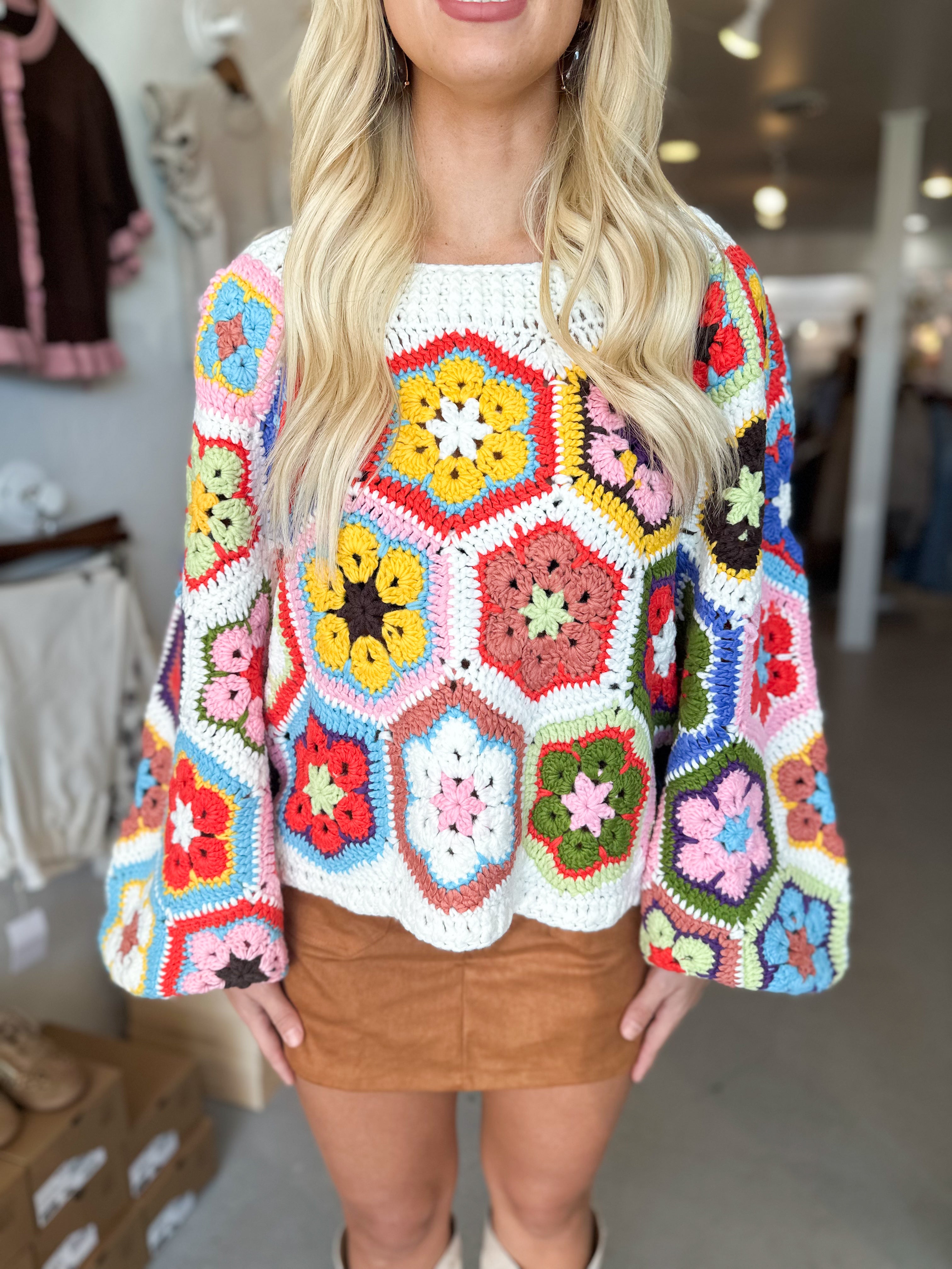 Good Mood Crochet Sweater