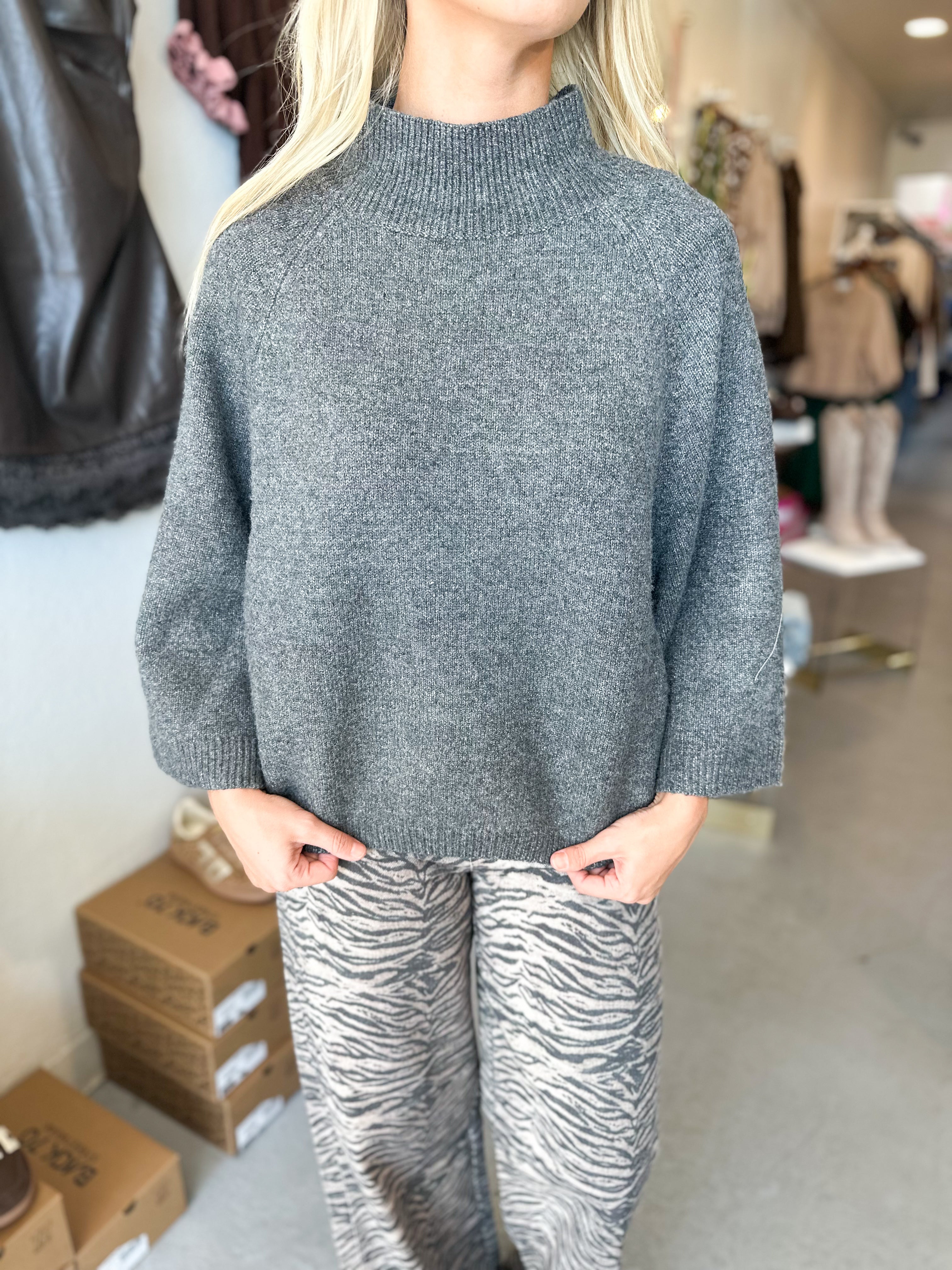 Wide Sleeve Turtleneck Sweater