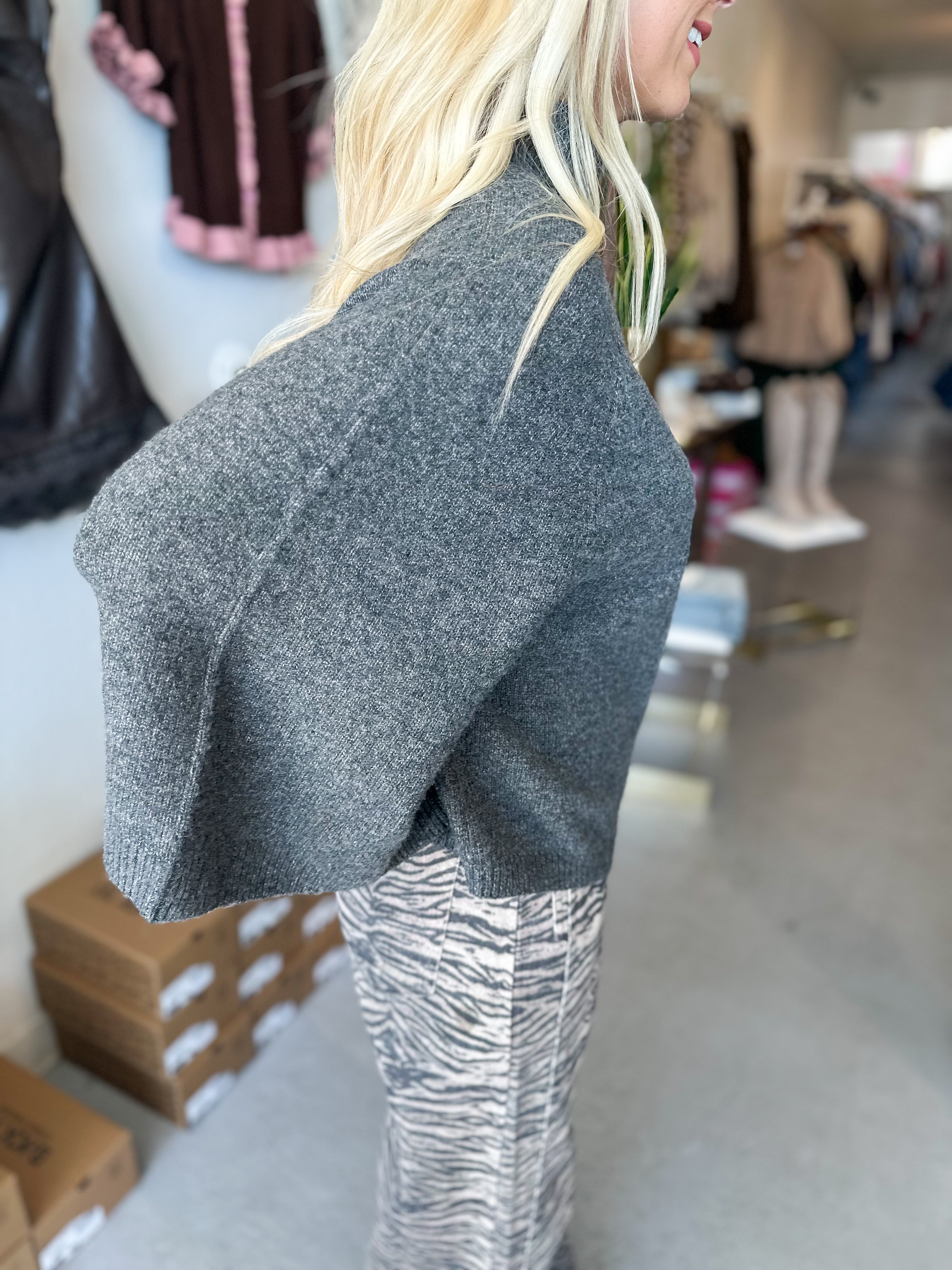 Wide Sleeve Turtleneck Sweater