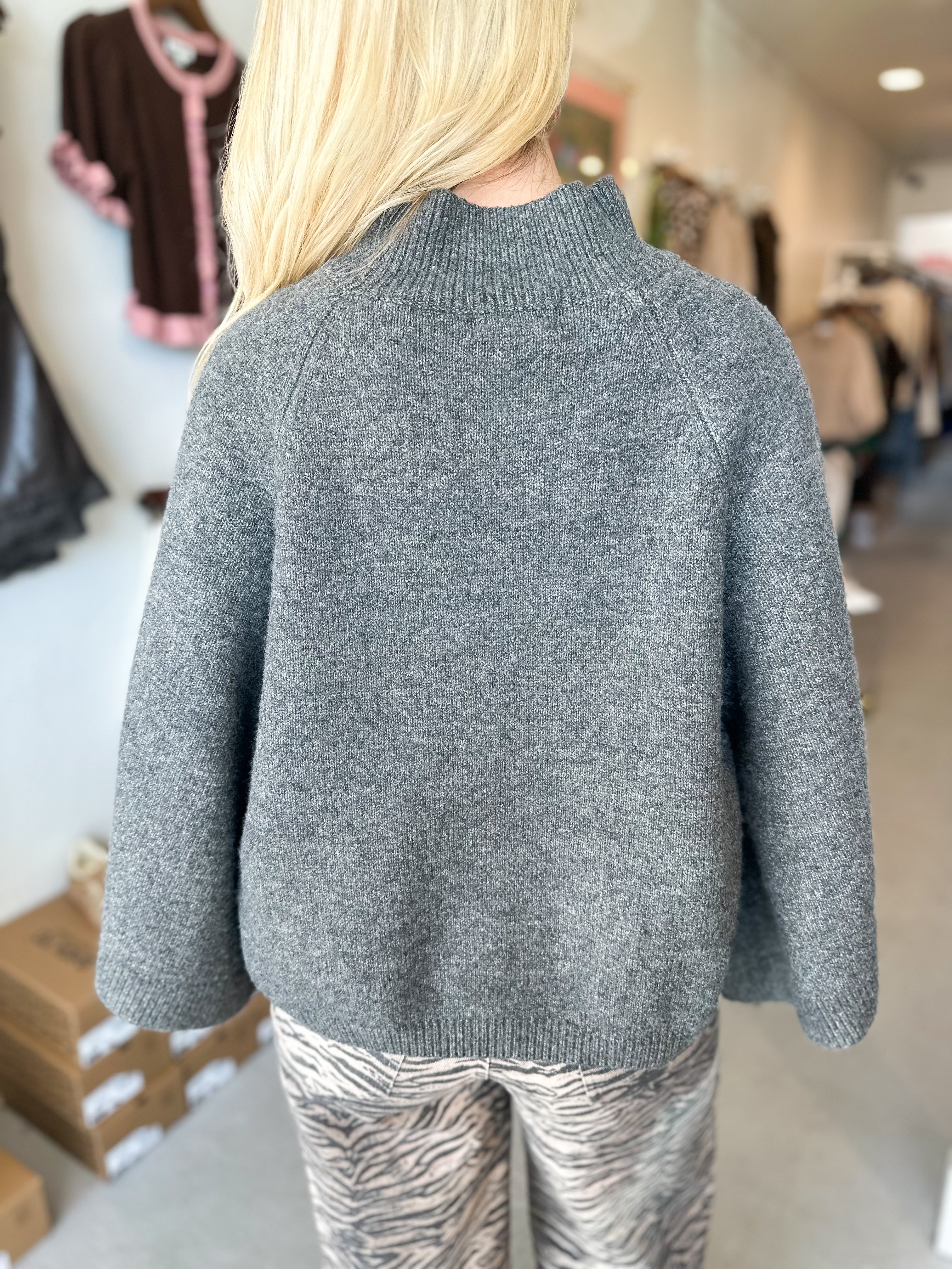Wide Sleeve Turtleneck Sweater