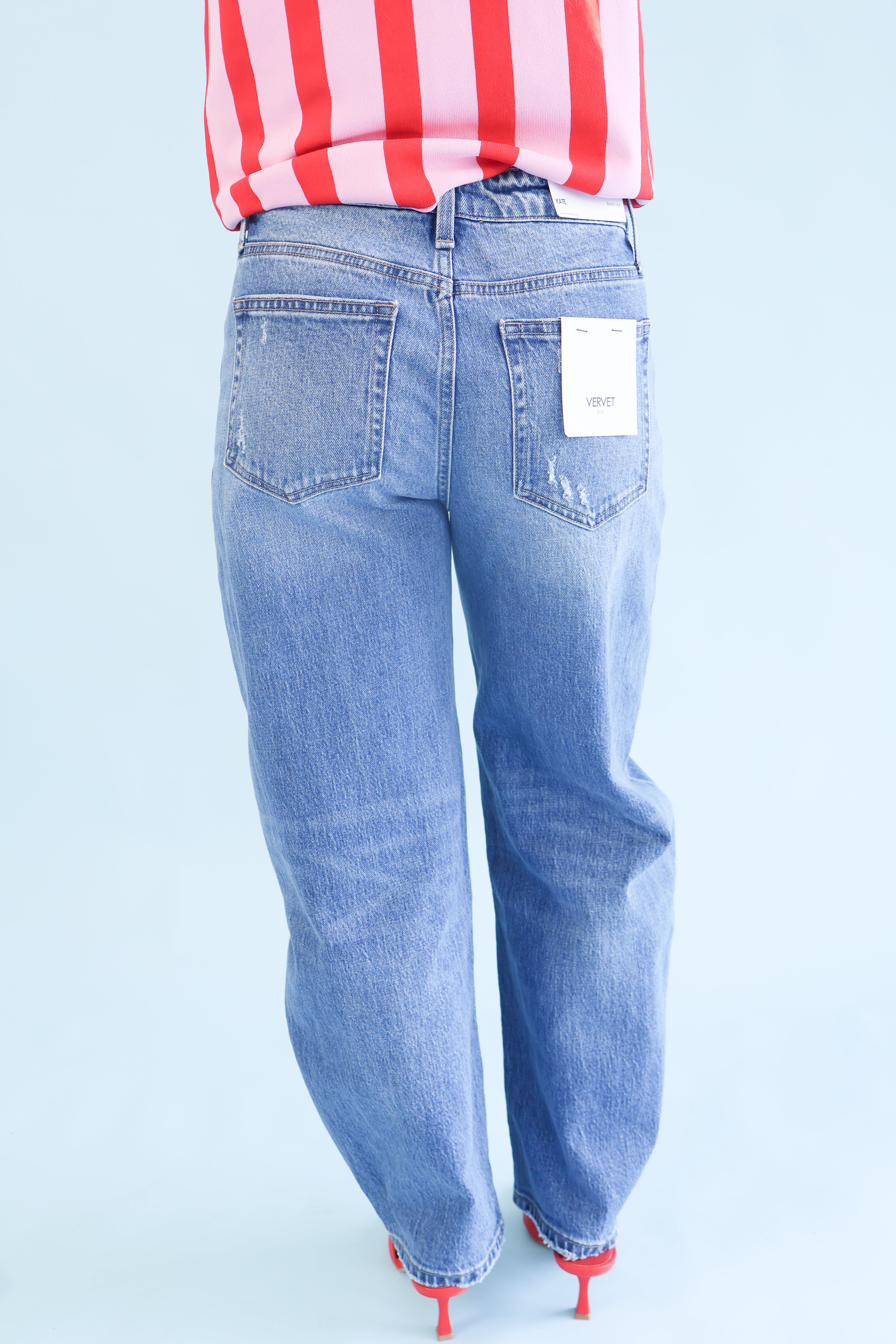 High Rise Barrel Denim