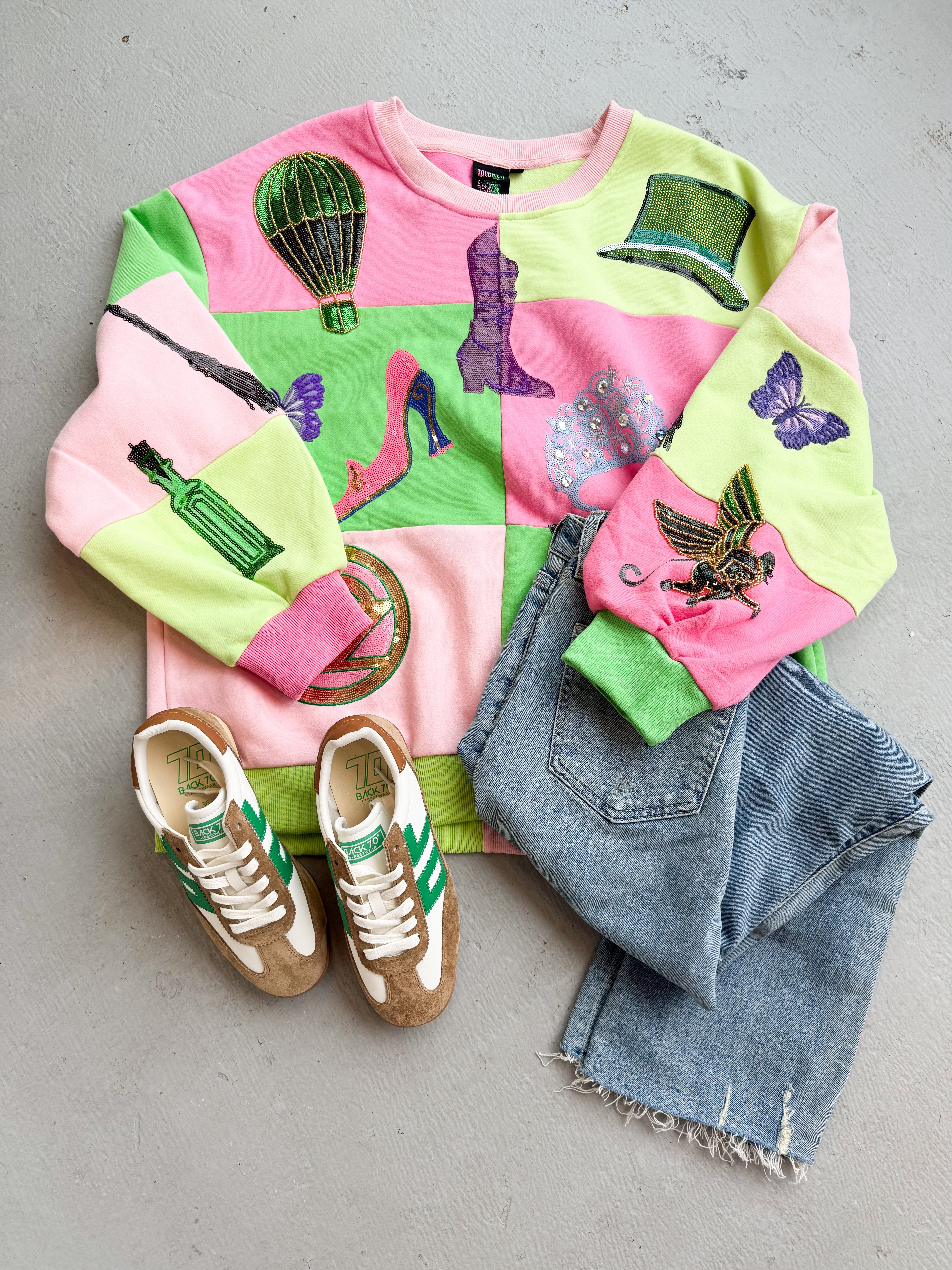 Queen of Sparkles Checkered Wicked Icon Sweatshirt