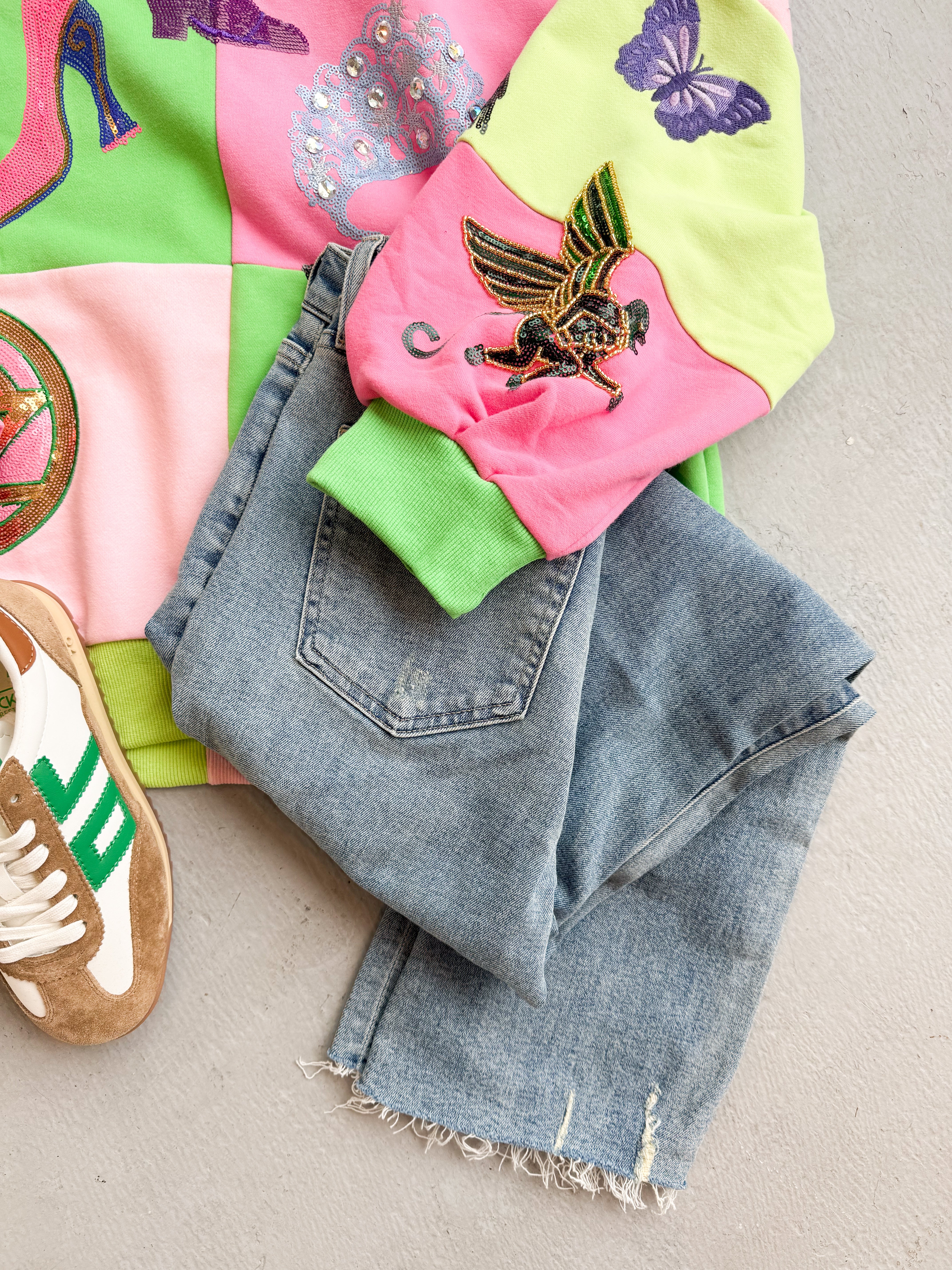 Queen of Sparkles Checkered Wicked Icon Sweatshirt