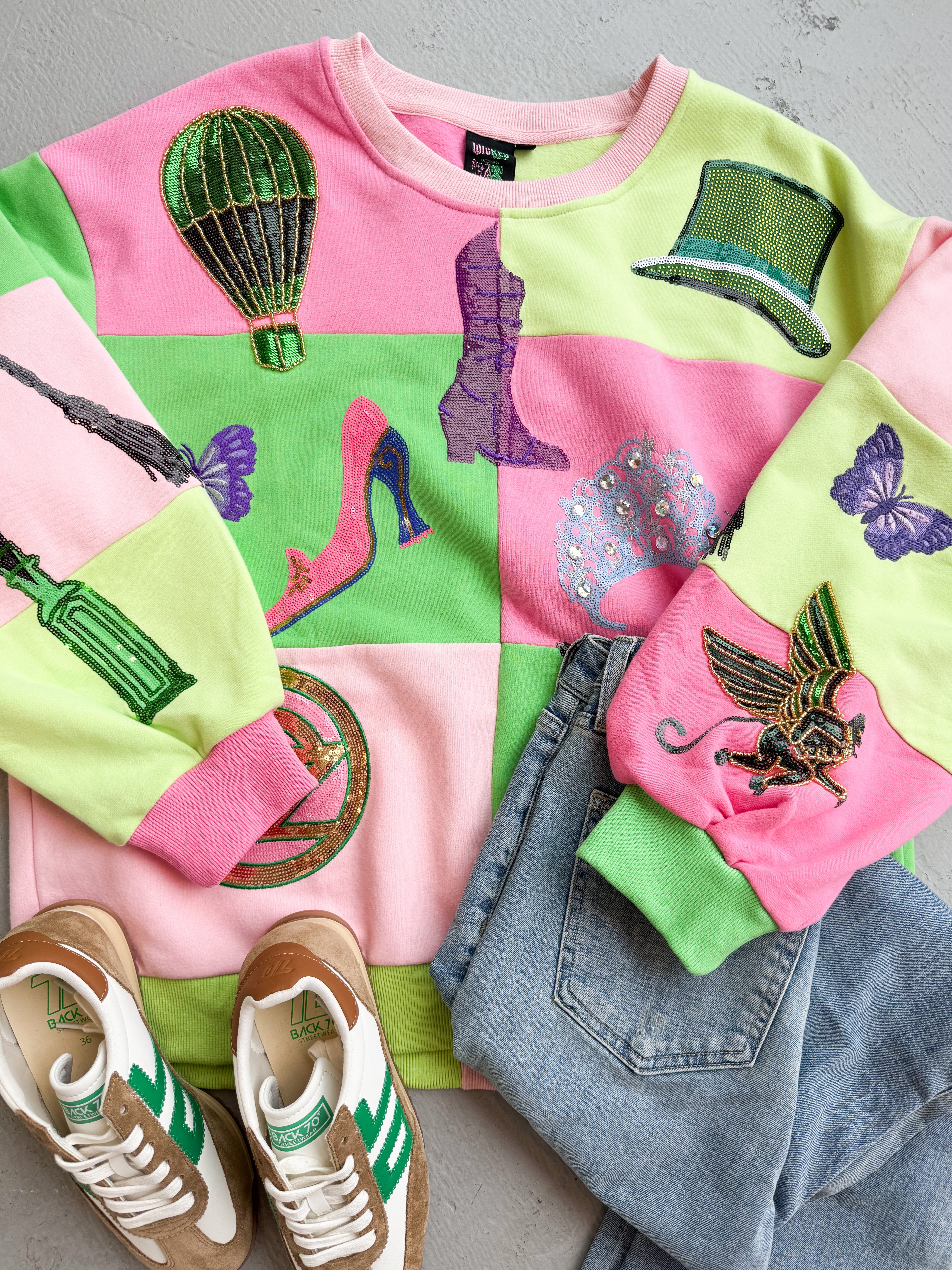 Queen of Sparkles Checkered Wicked Icon Sweatshirt