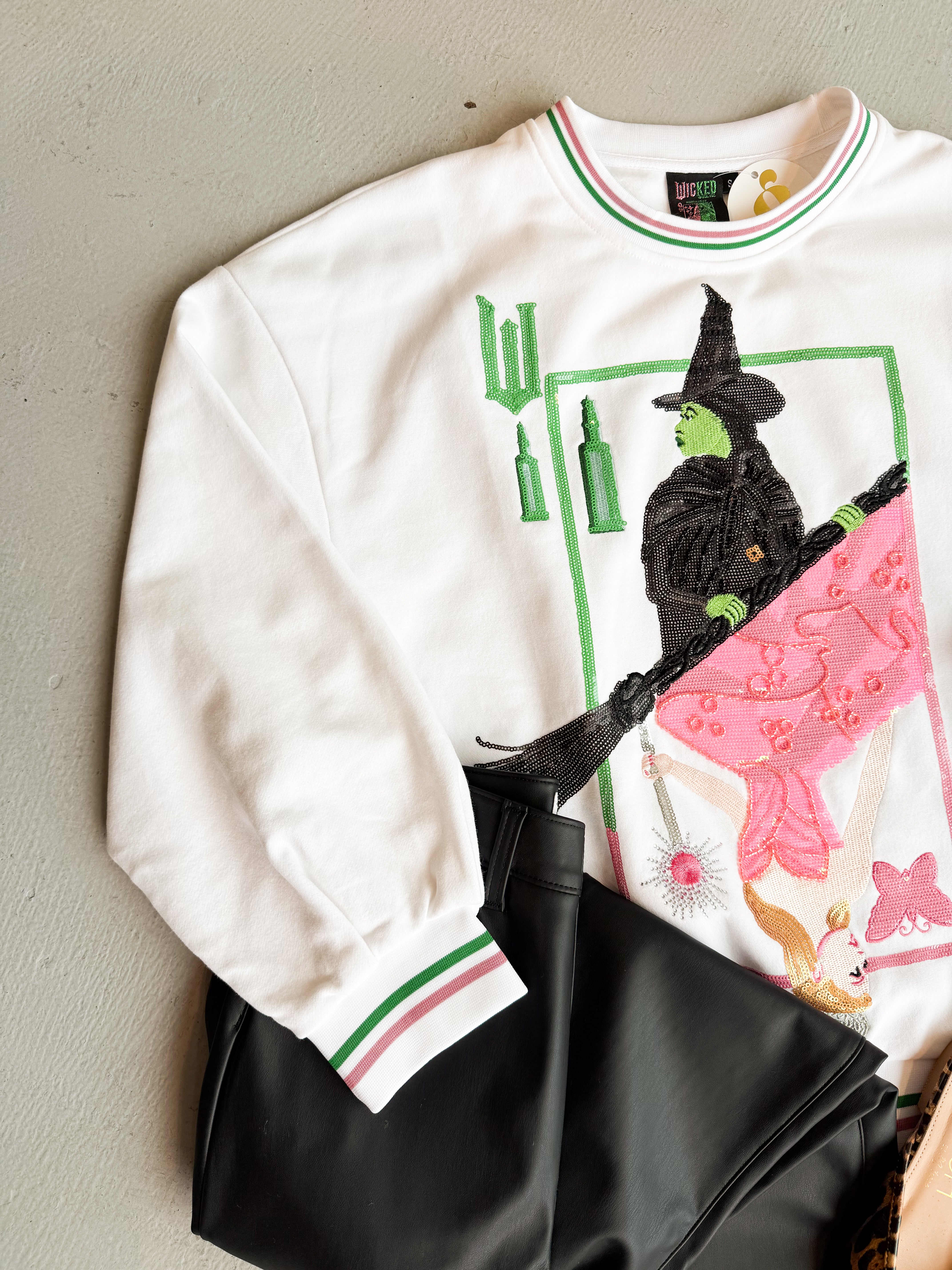 Queen of Sparkles Elphaba & Glinda Card Sweatshirt