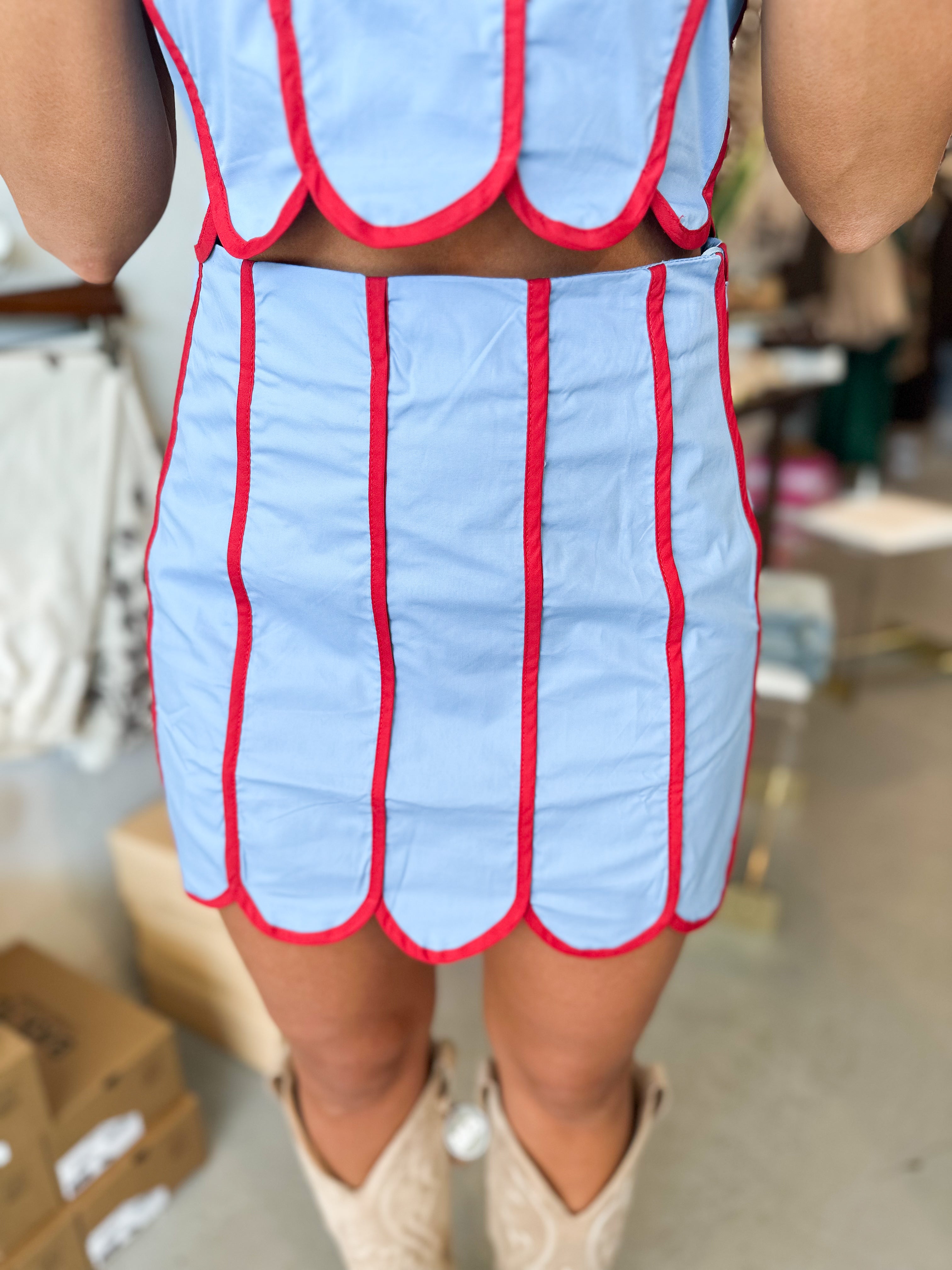 Scalloped Panel Skirt