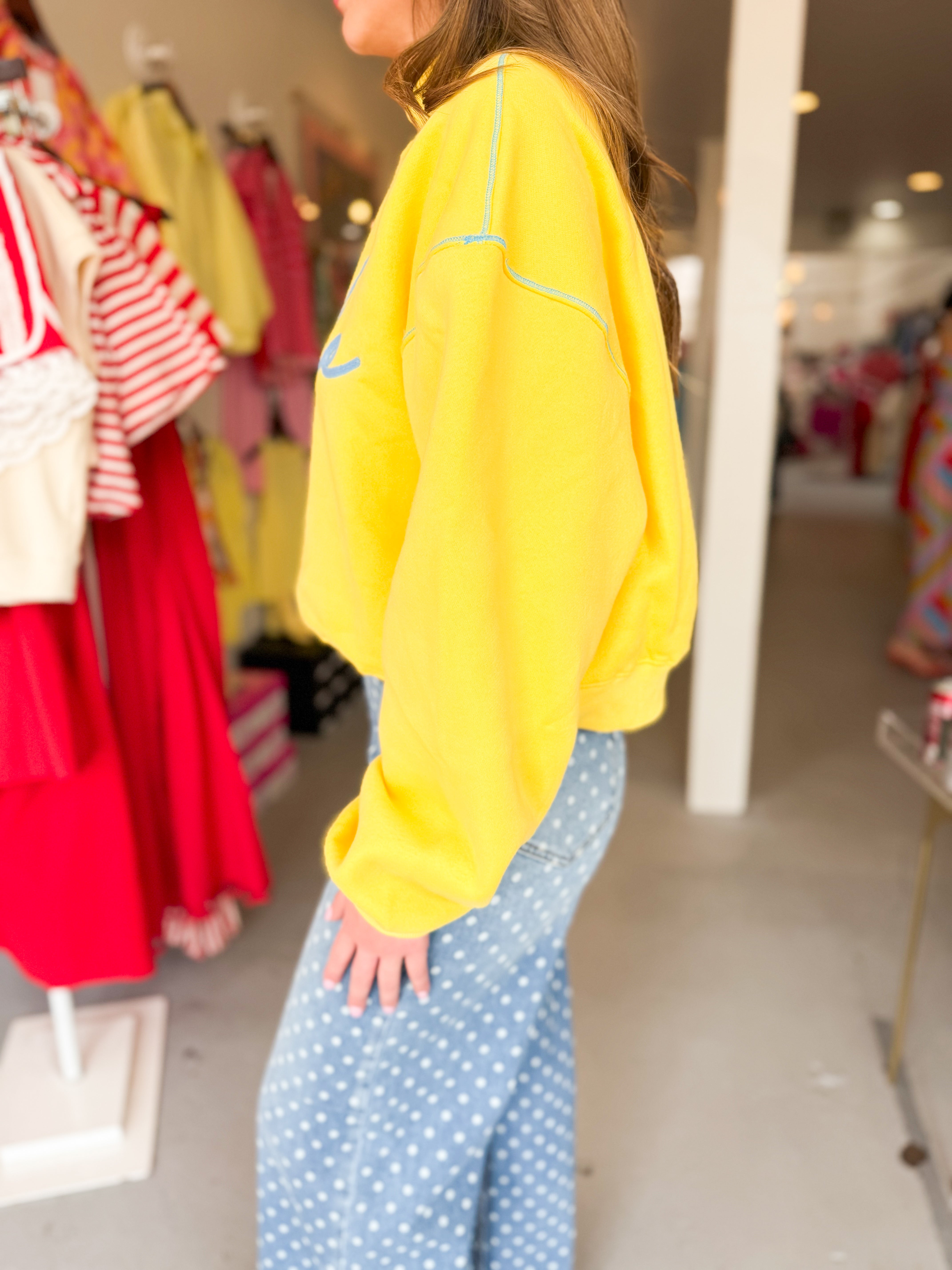 Smile Mockneck Sweatshirt