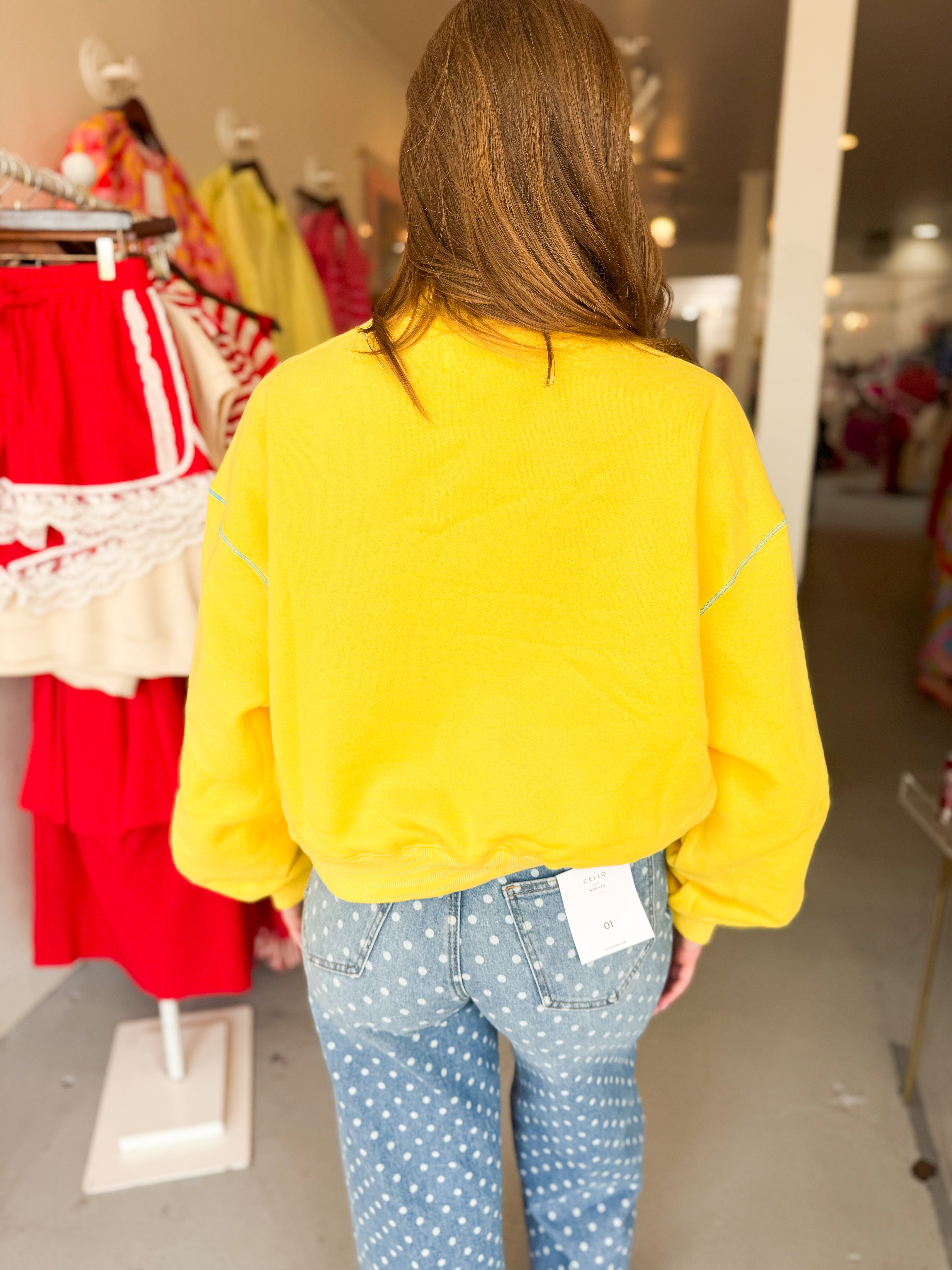 Smile Mockneck Sweatshirt
