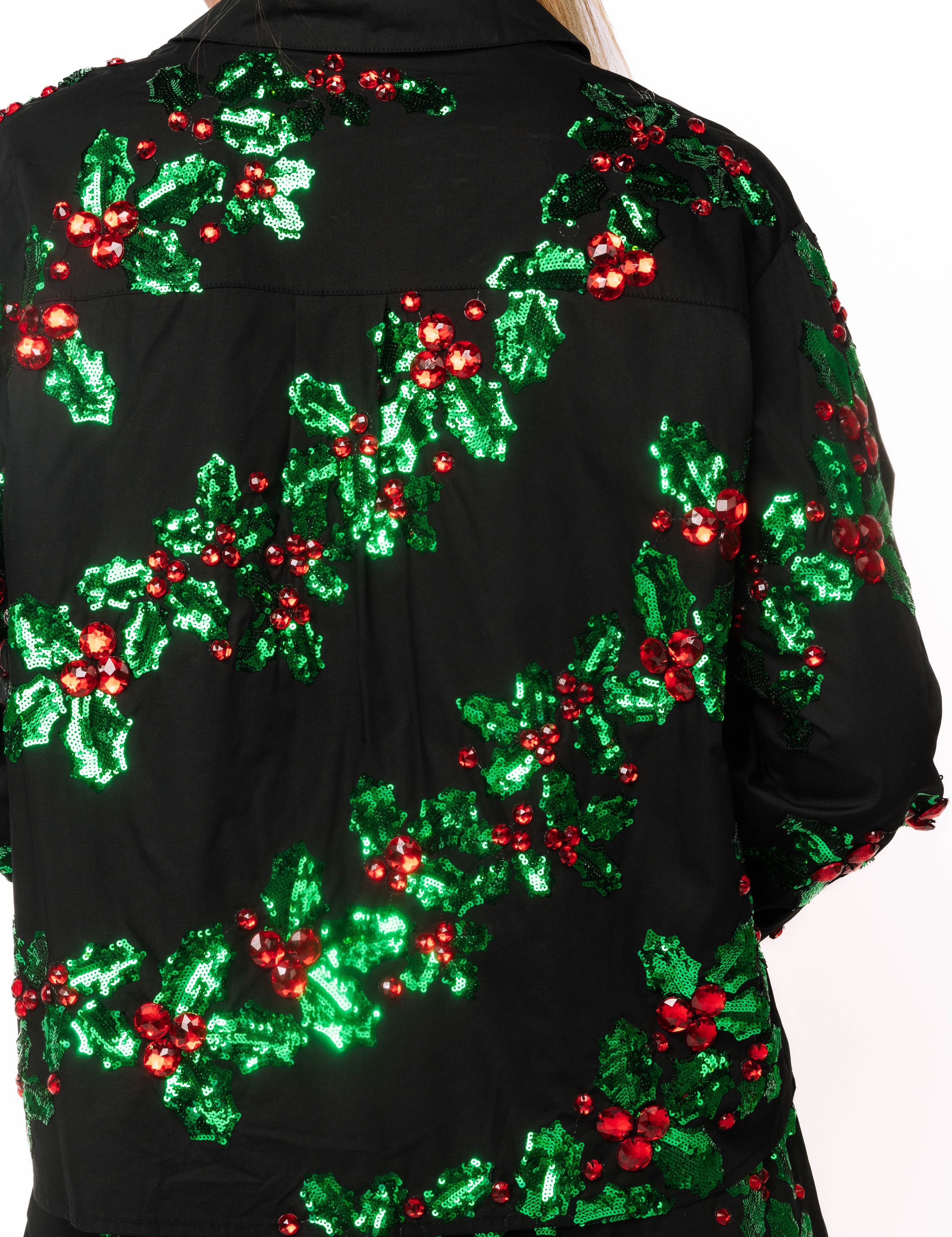 (PRE-ORDER) Queen of Sparkles Sequin Holly Button Up
