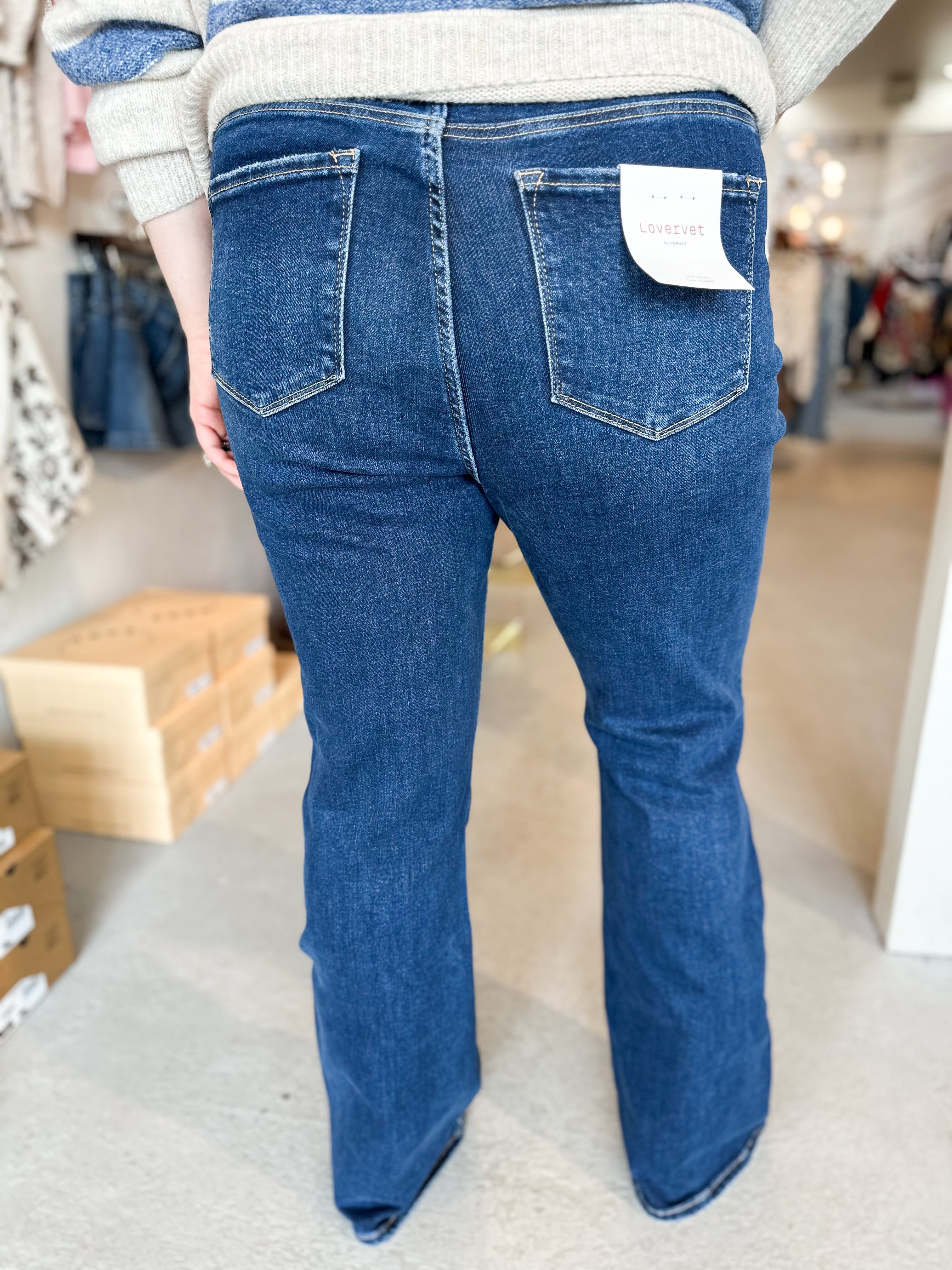 Plus Size High Rise Flare Denim