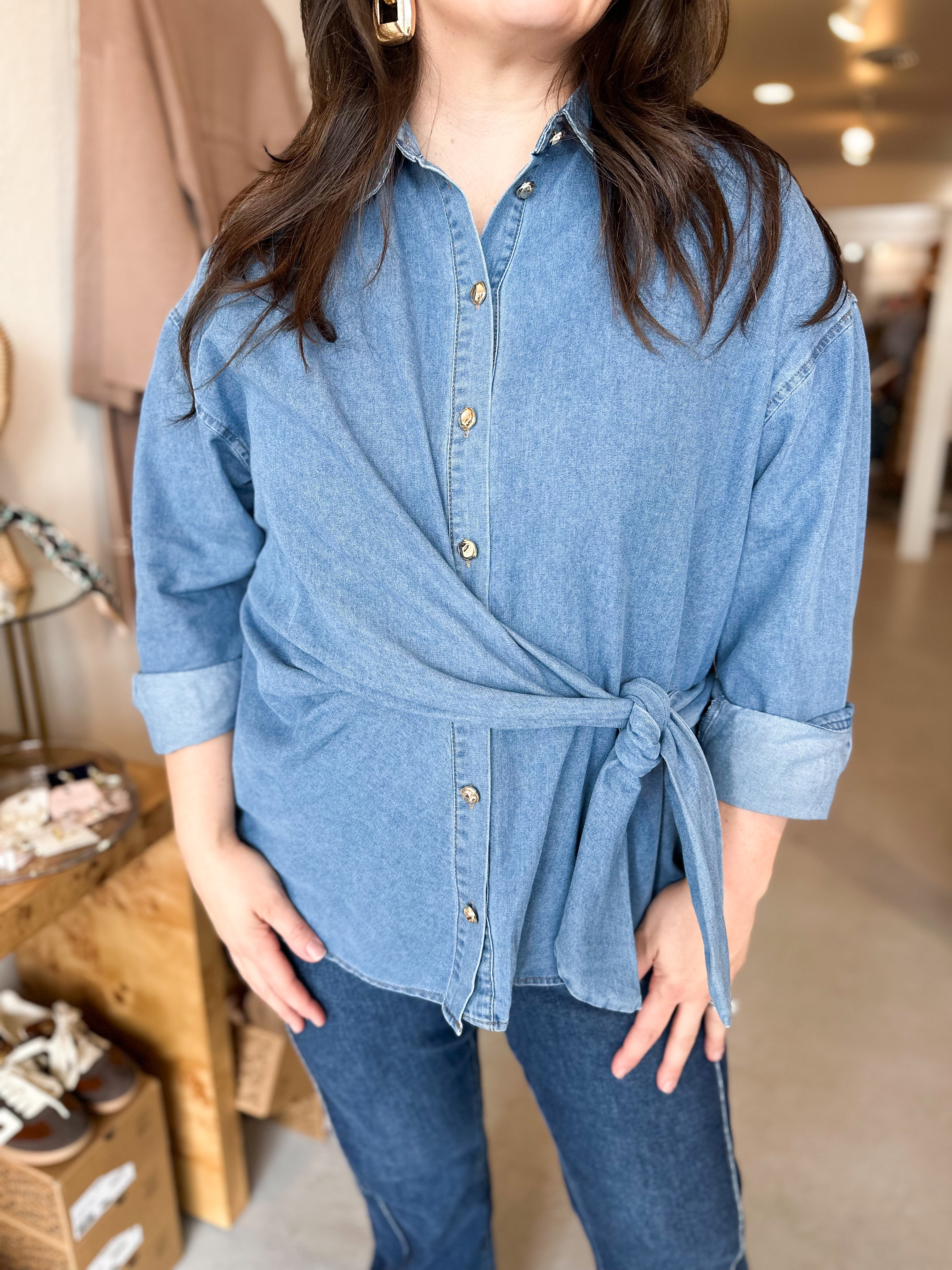 Plus Size Gold Standard Denim Top