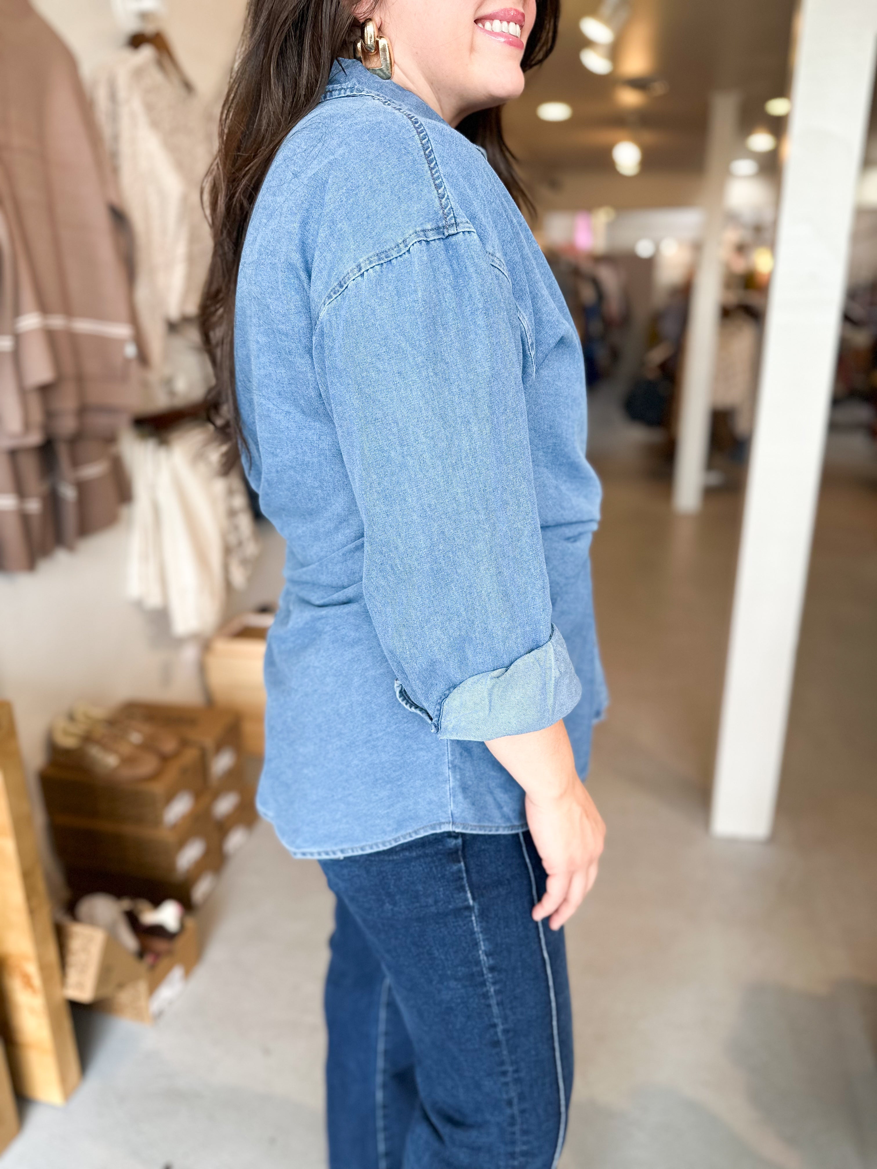 Plus Size Gold Standard Denim Top