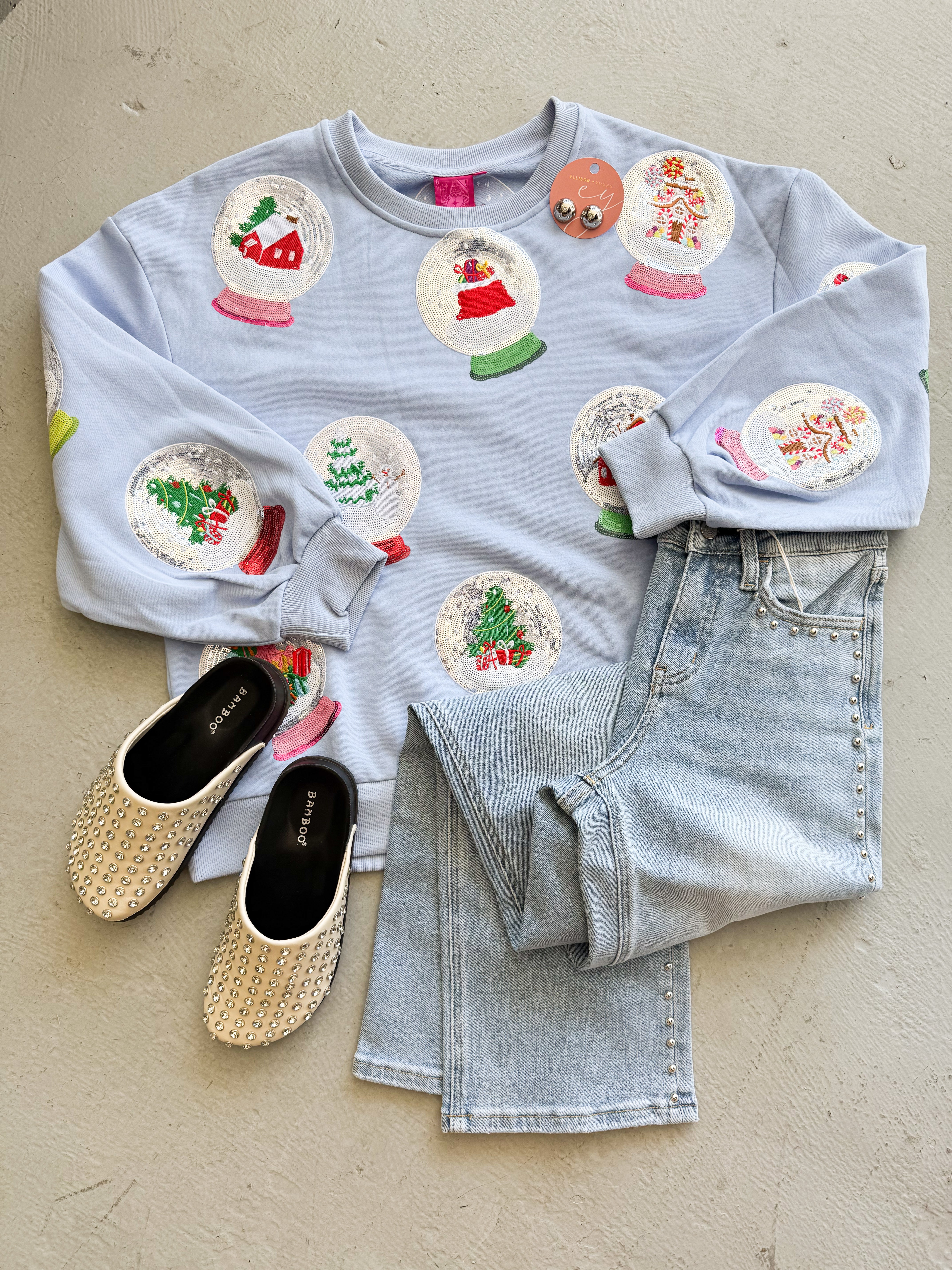 Queen of Sparkles Snow Globe Sweatshirt