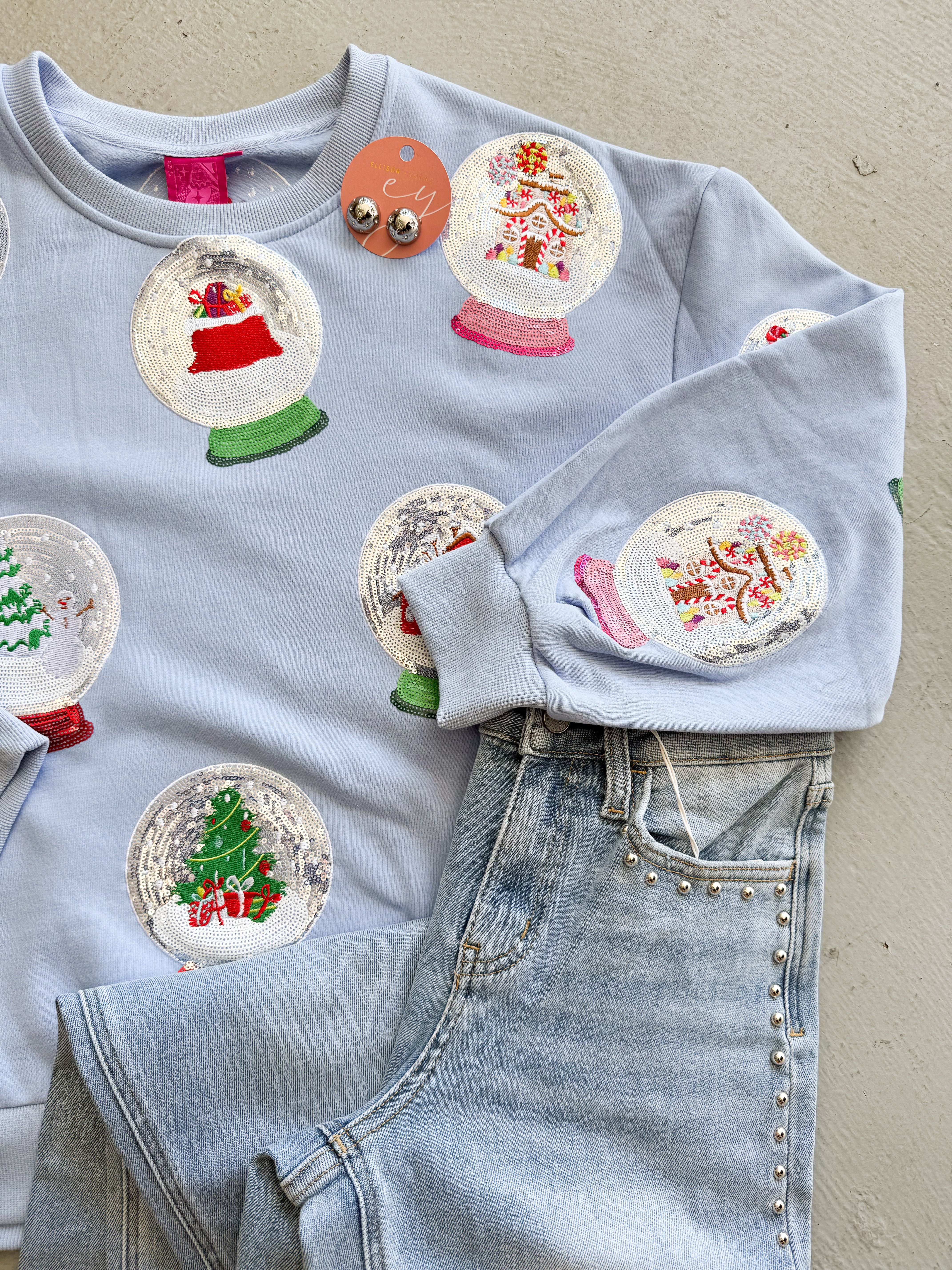 Queen of Sparkles Snow Globe Sweatshirt