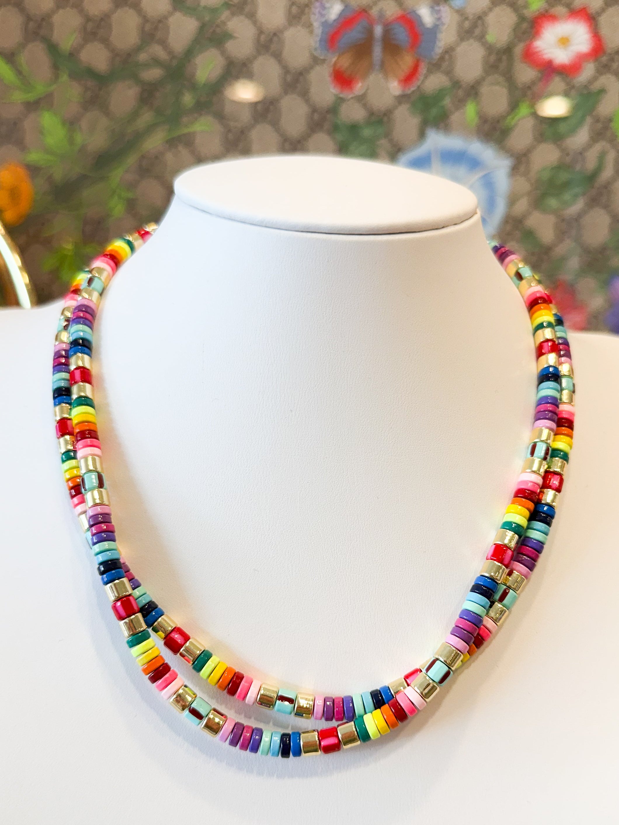 Treasure Jewels Rainbow Tile Necklace