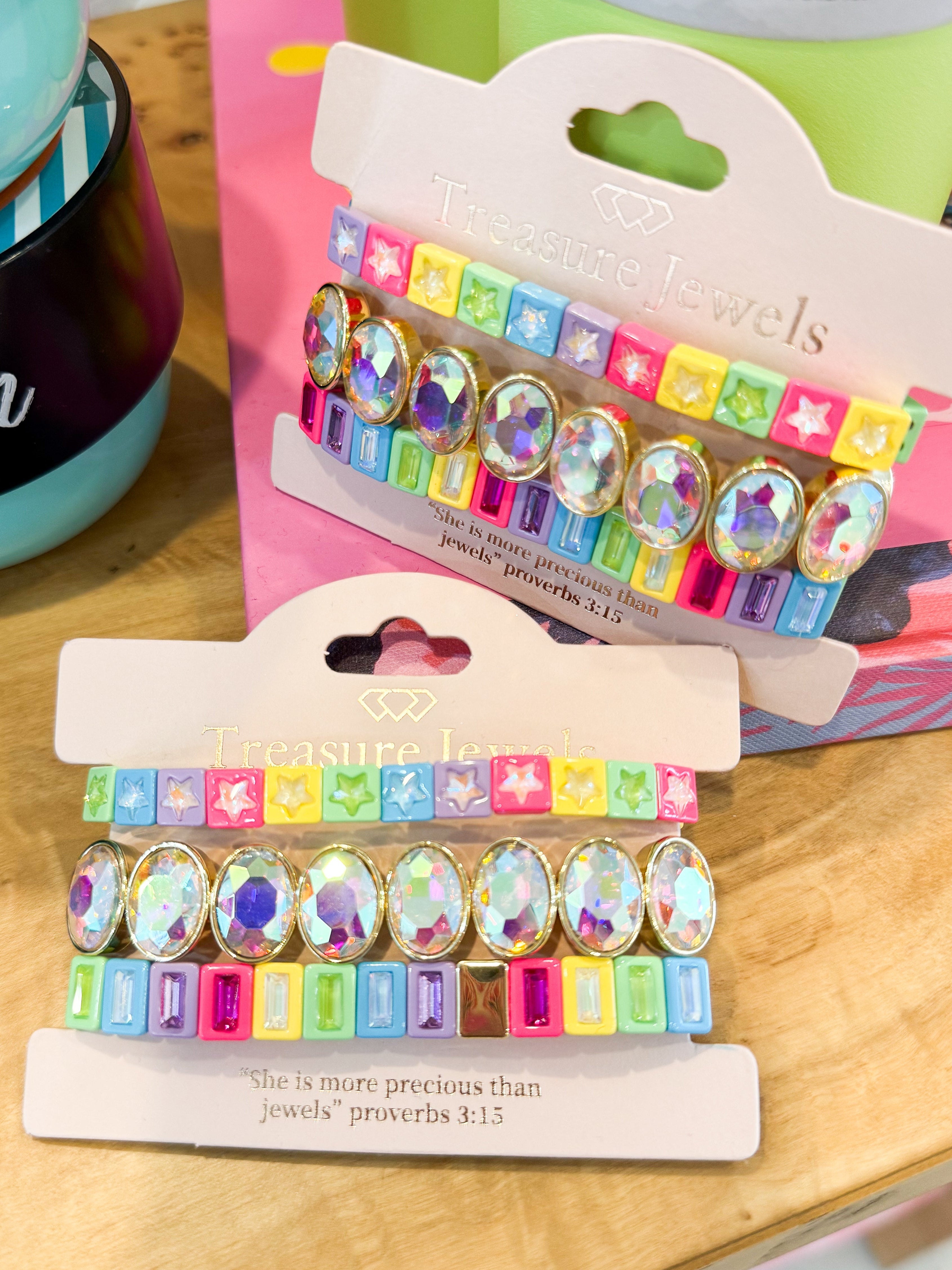 Treasure Jewels Star of the Show Neon Color Stack Bracelet Set