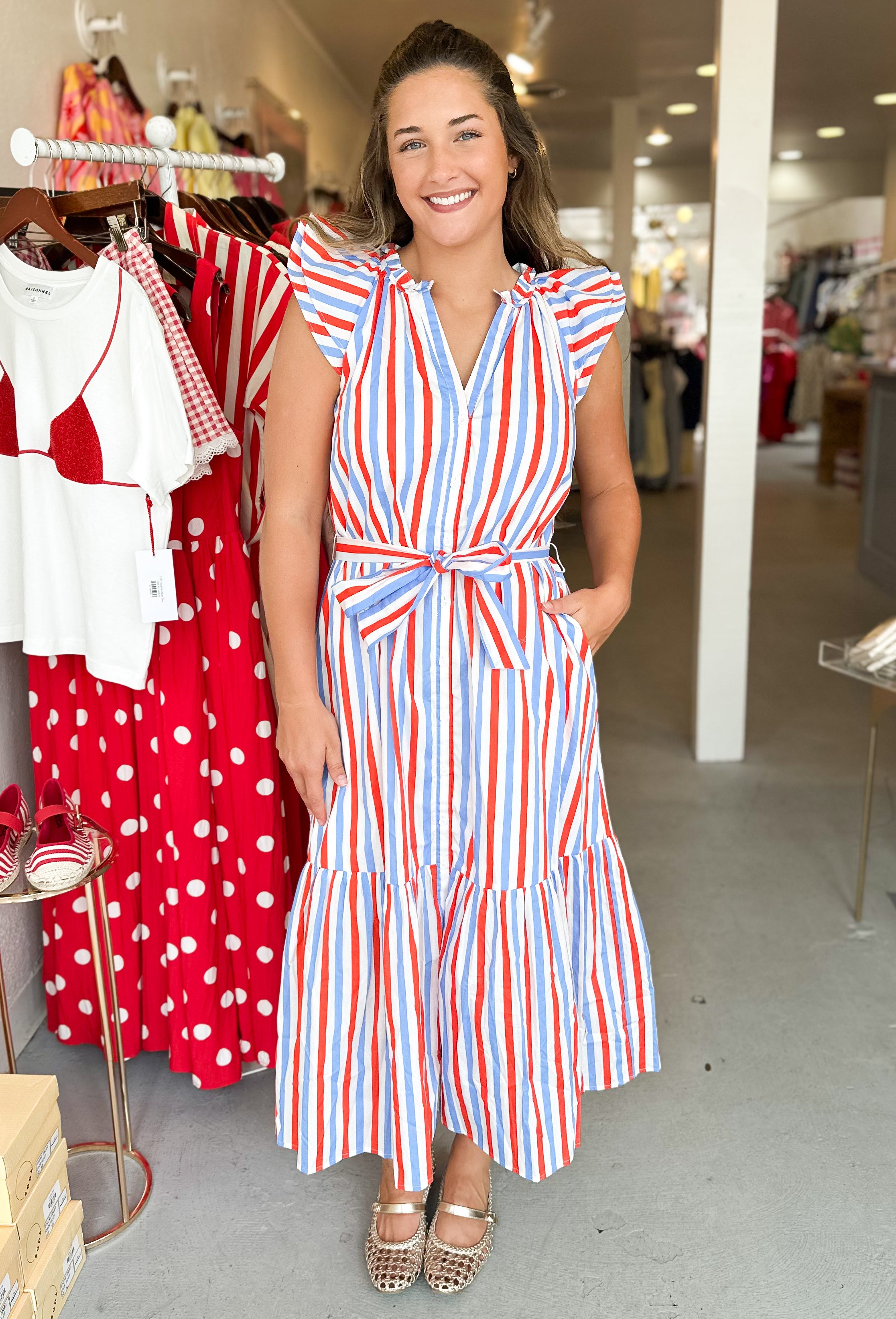 Charlotte Button Midi Dress