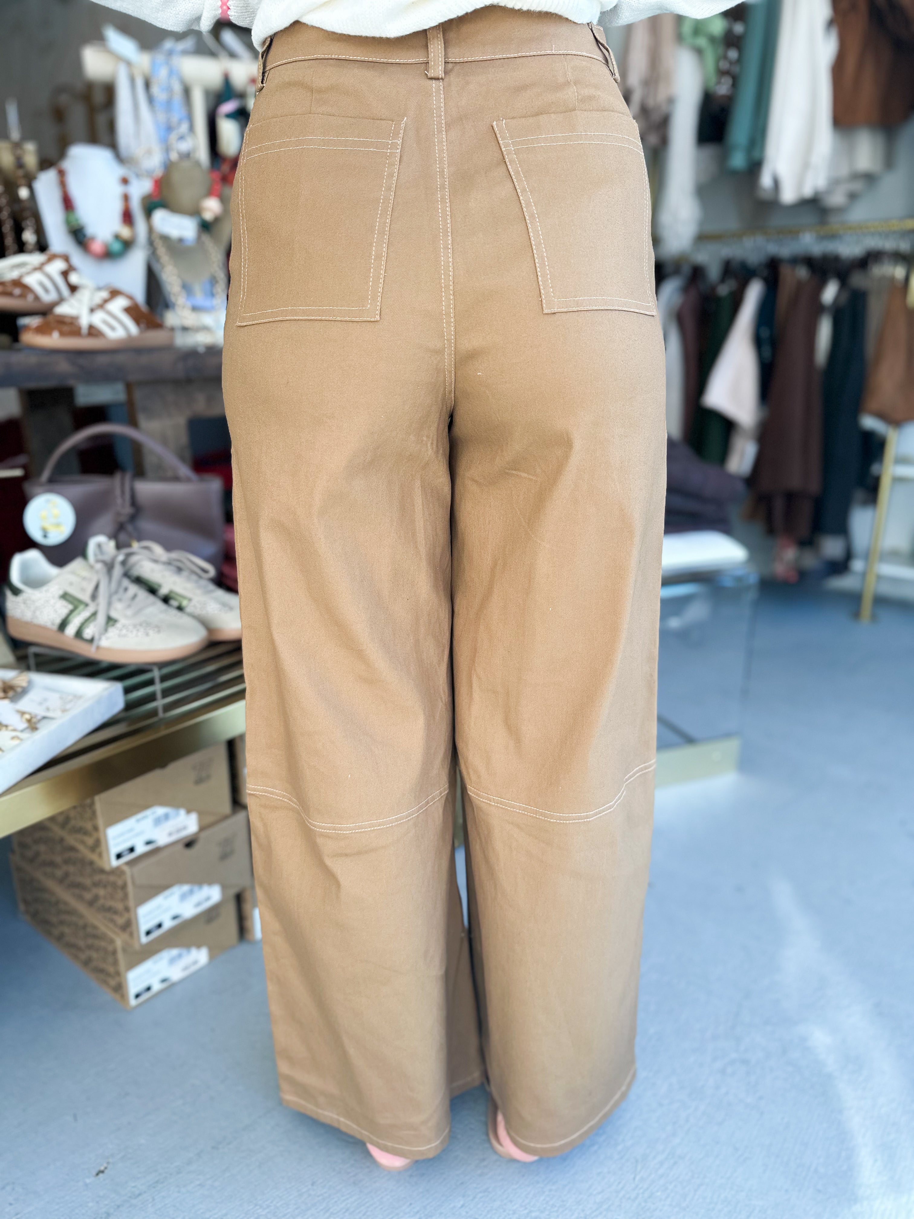 Modern Contrast Pants