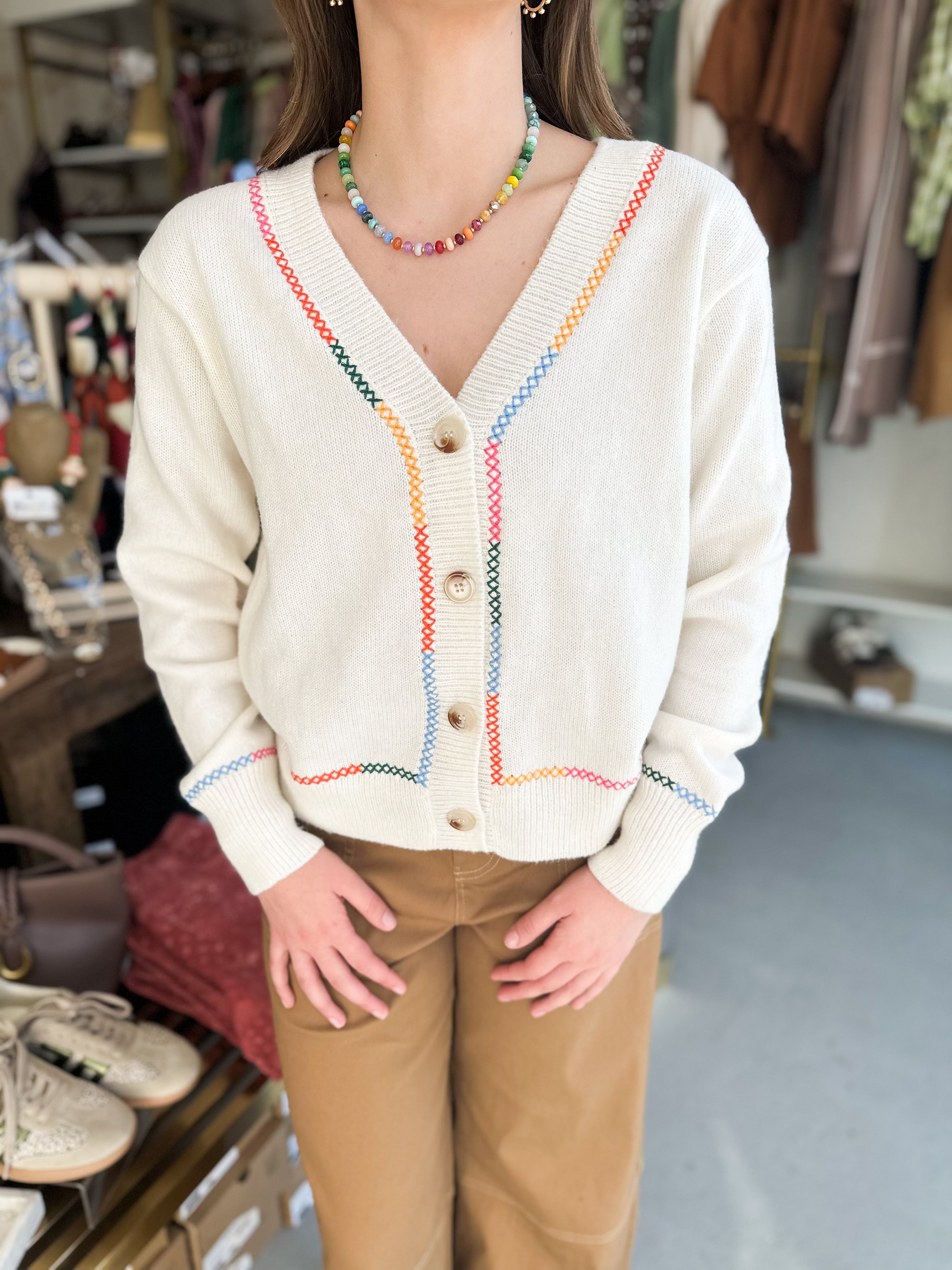 Playful Twist Cardigan