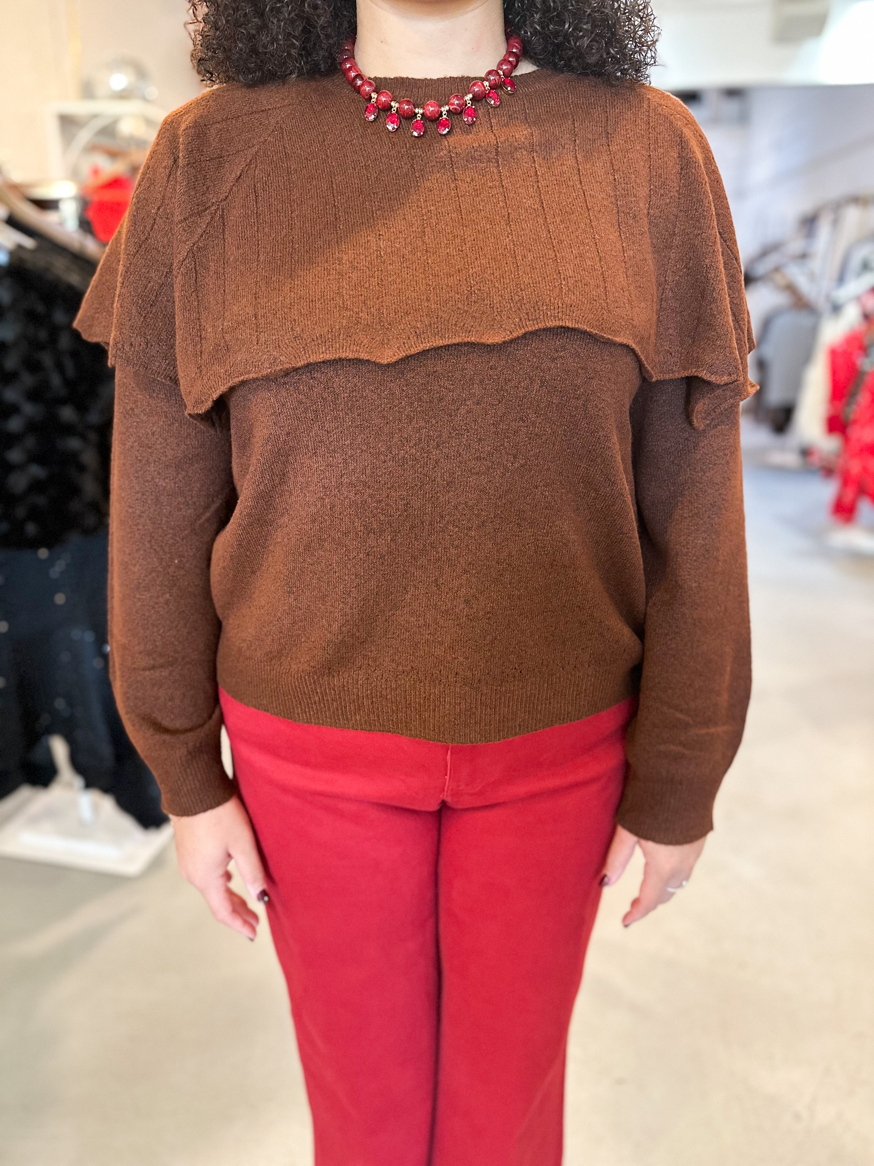 Plus Size Poncho Overlay Sweater