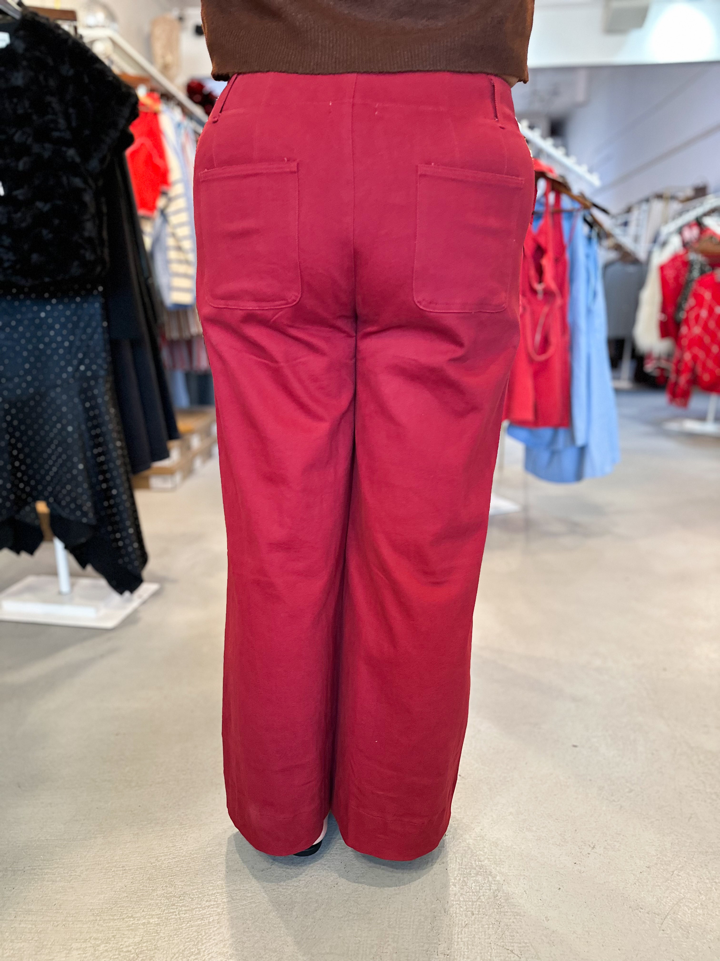 Plus Size Double Button Pant