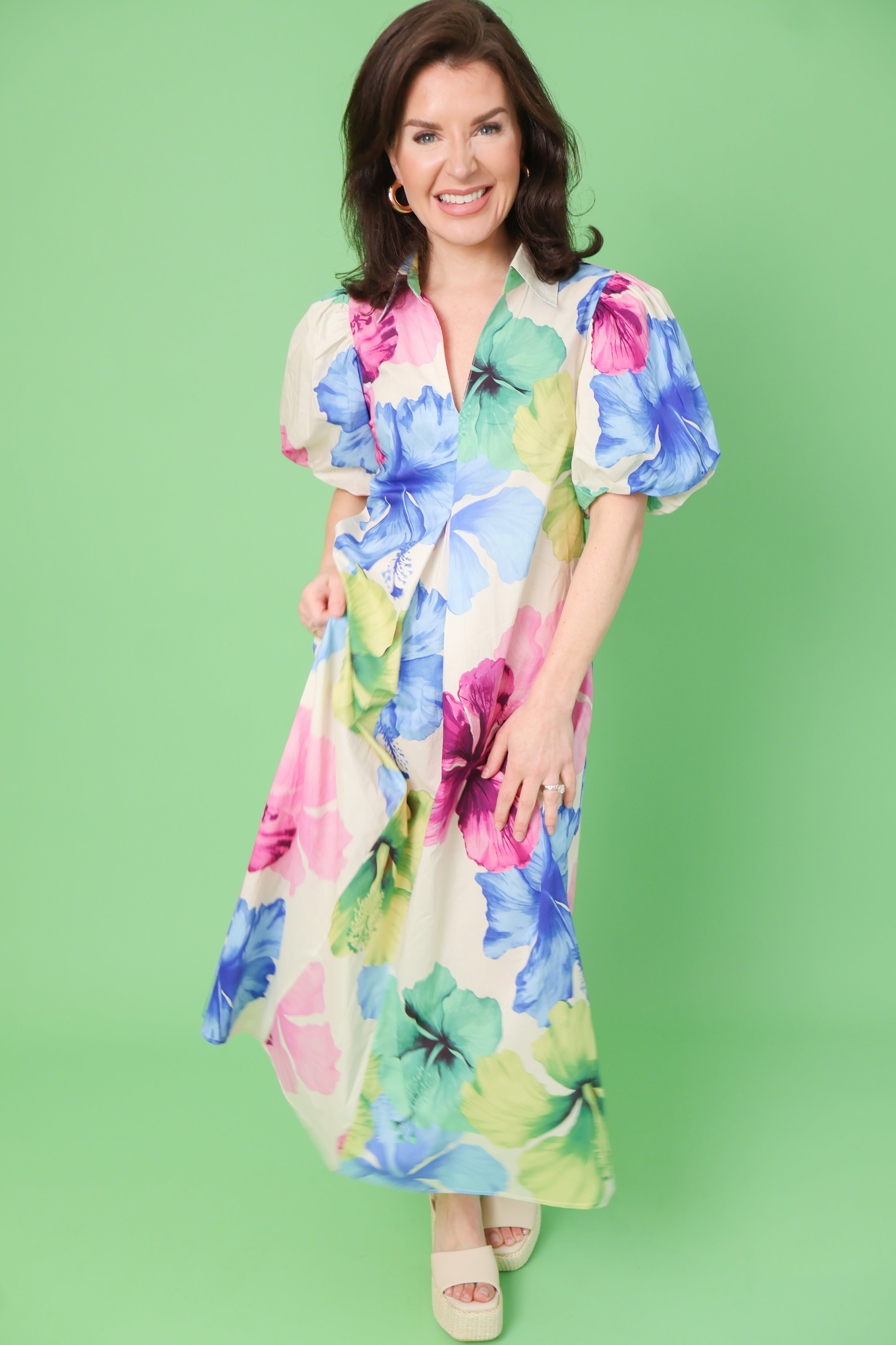 Garden Party Pleated Dress