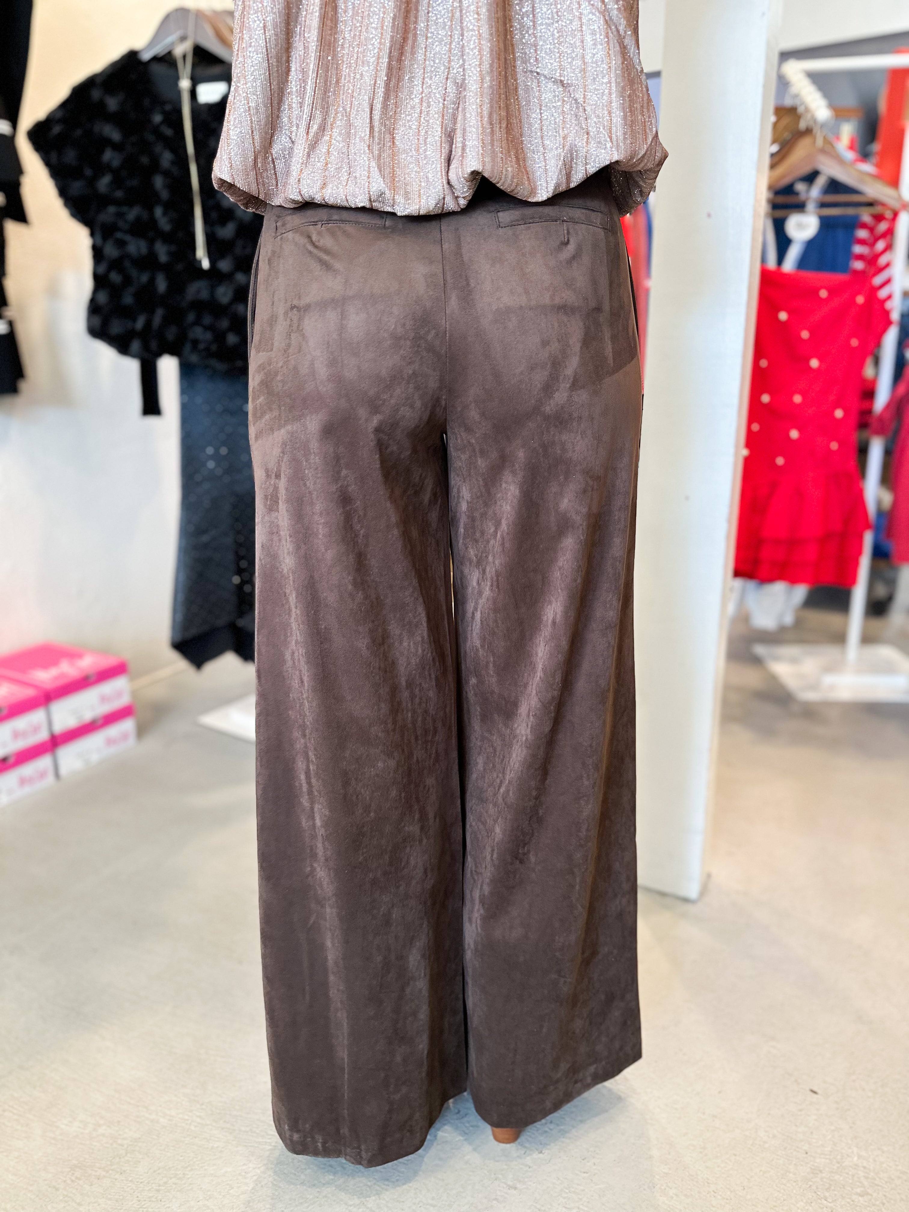 Brown Suede Pant