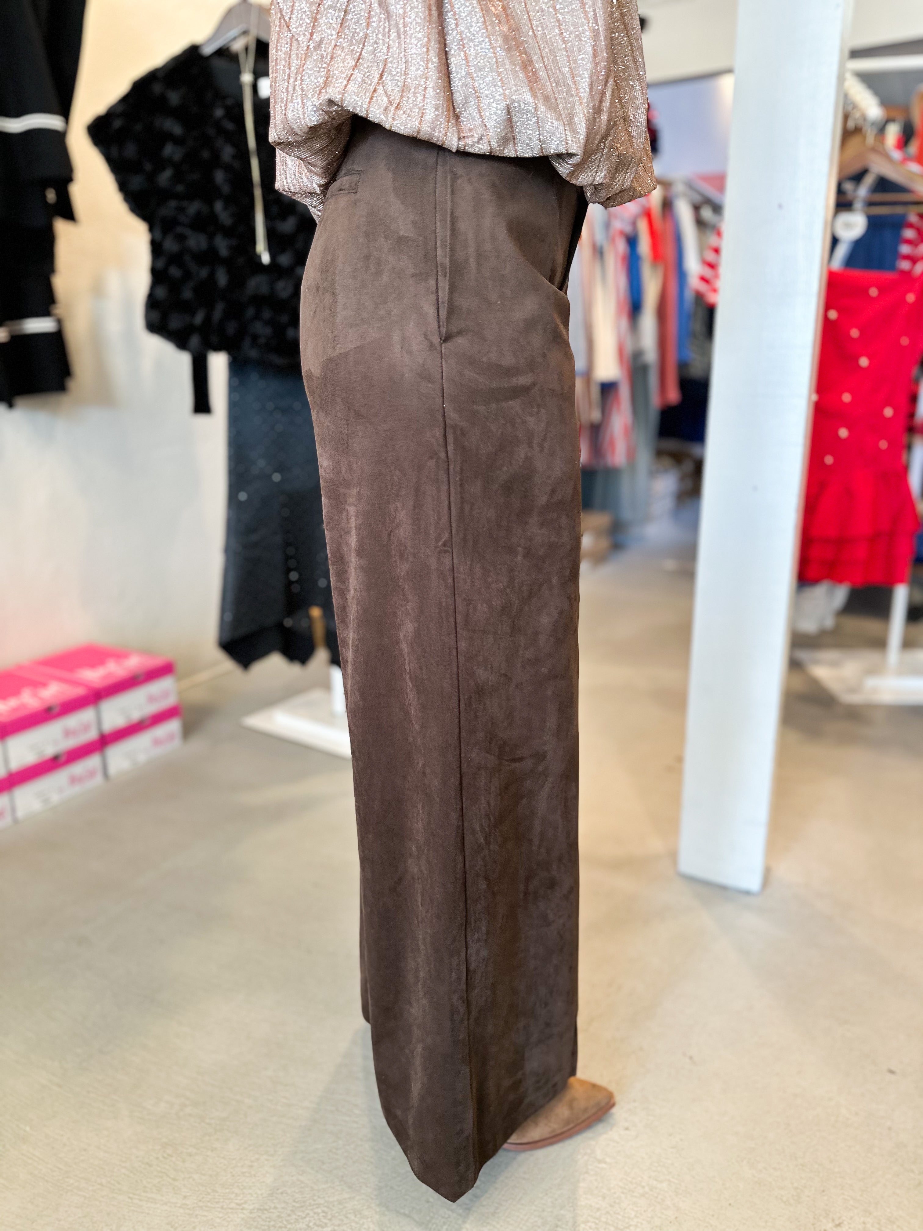Brown Suede Pant