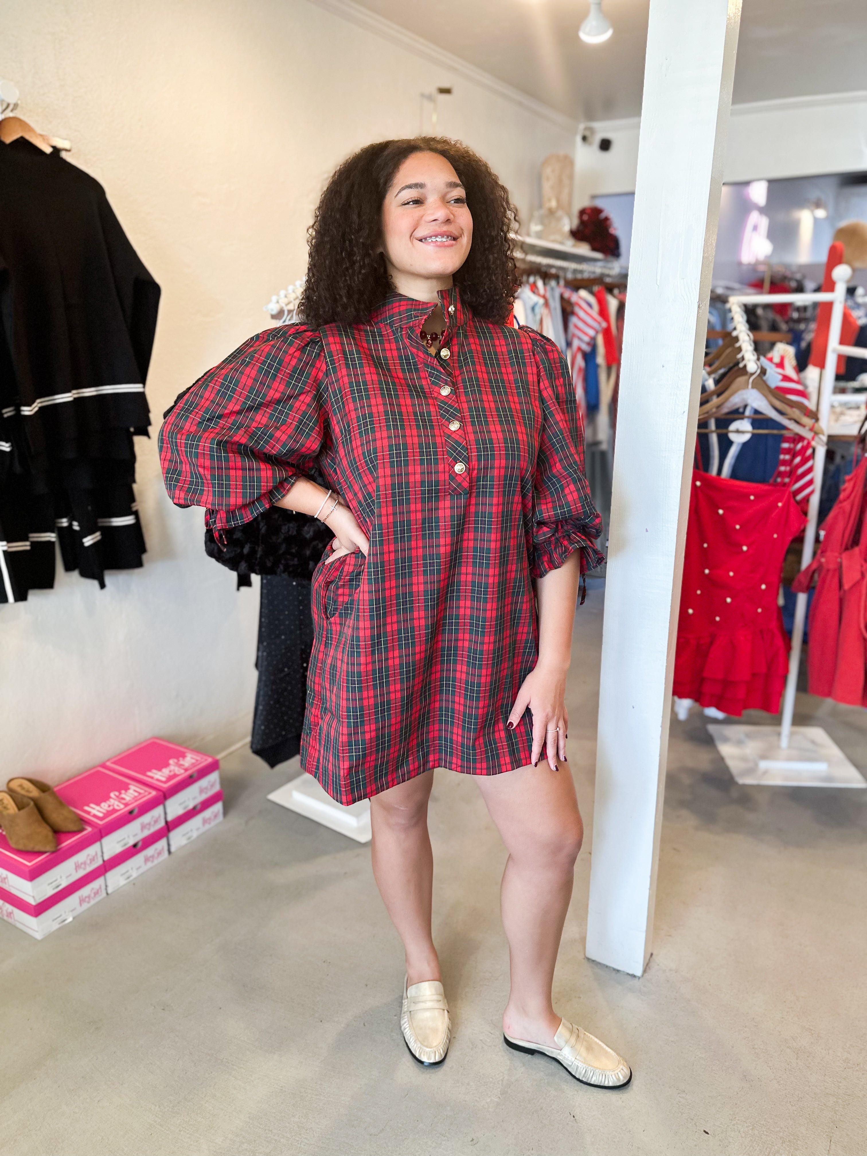 Plus Size Merry Little Plaid Dress