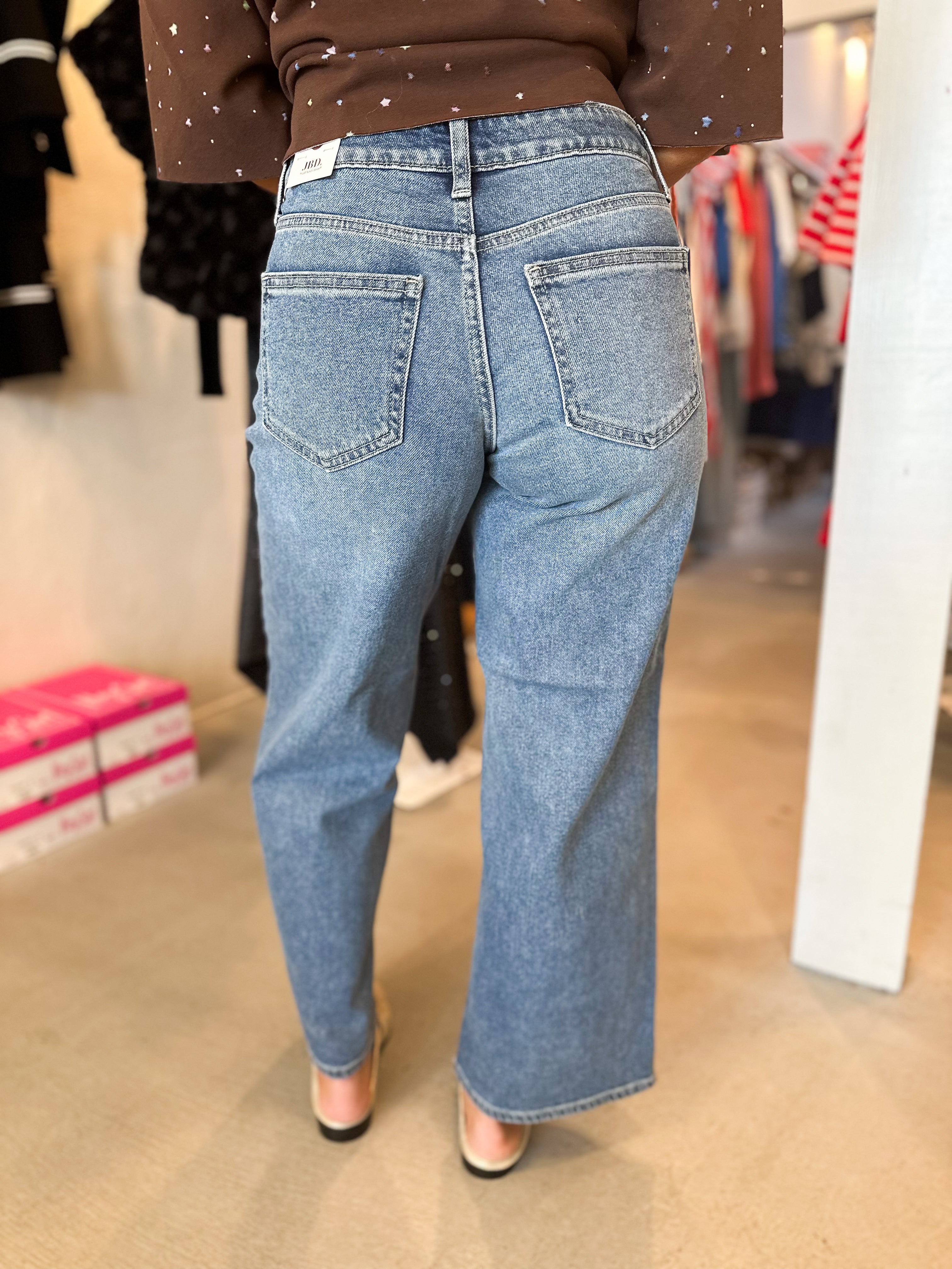 Just Black Denim 5 Pocket Wide Leg