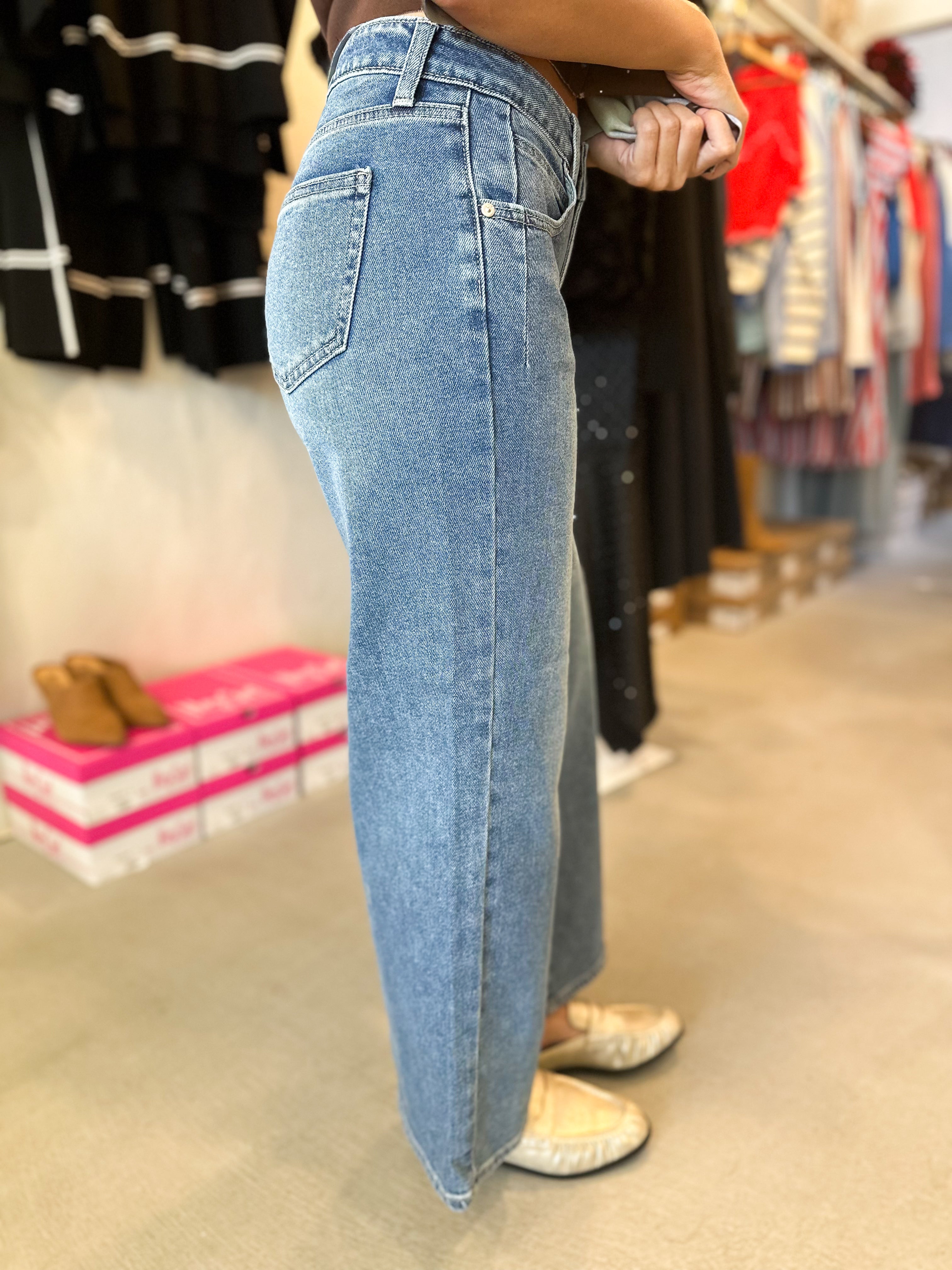 Just Black Denim 5 Pocket Wide Leg