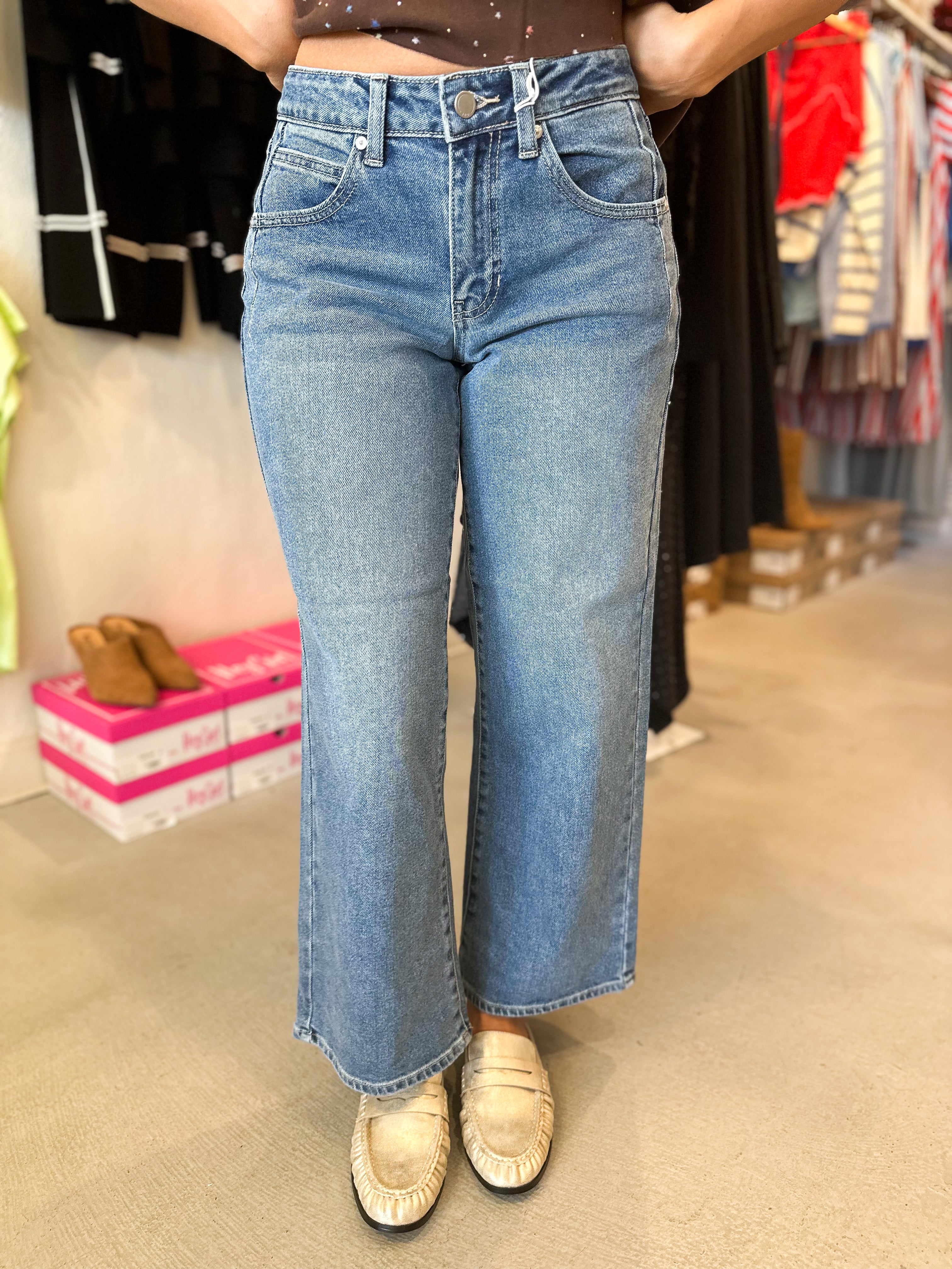 Just Black Denim 5 Pocket Wide Leg