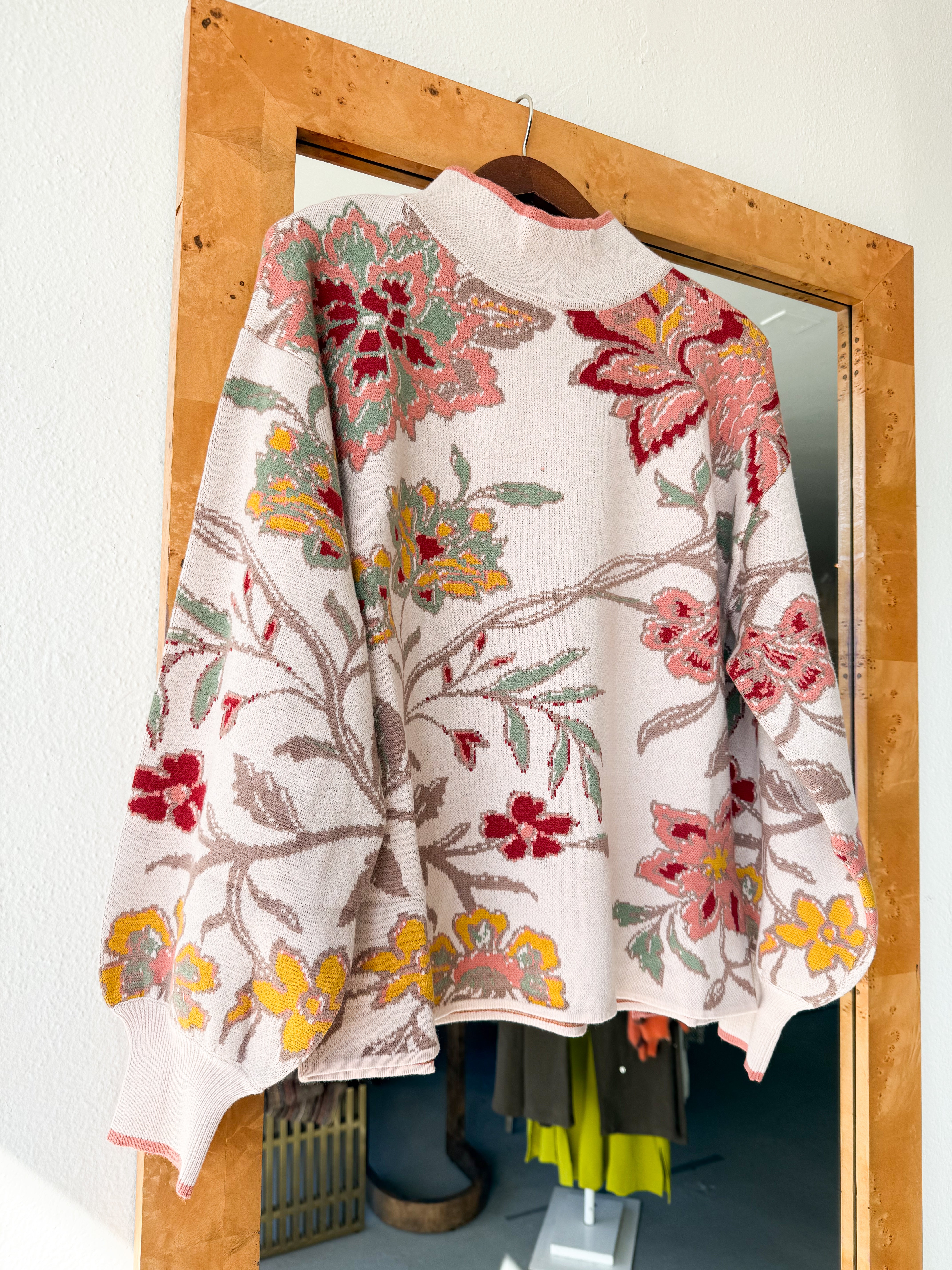 Floral Jacquard Sweater