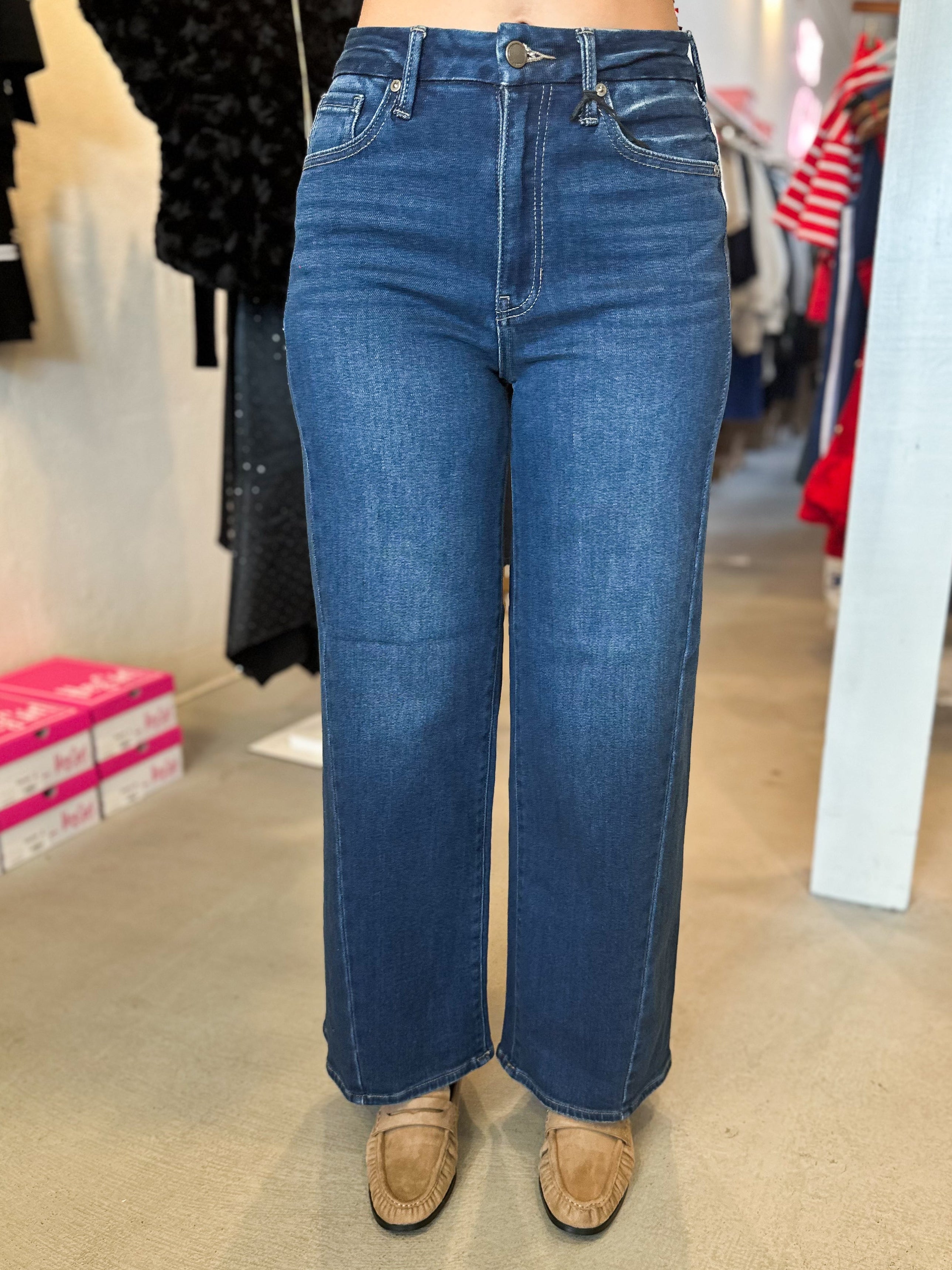 Dark Wash Wide Leg Denim