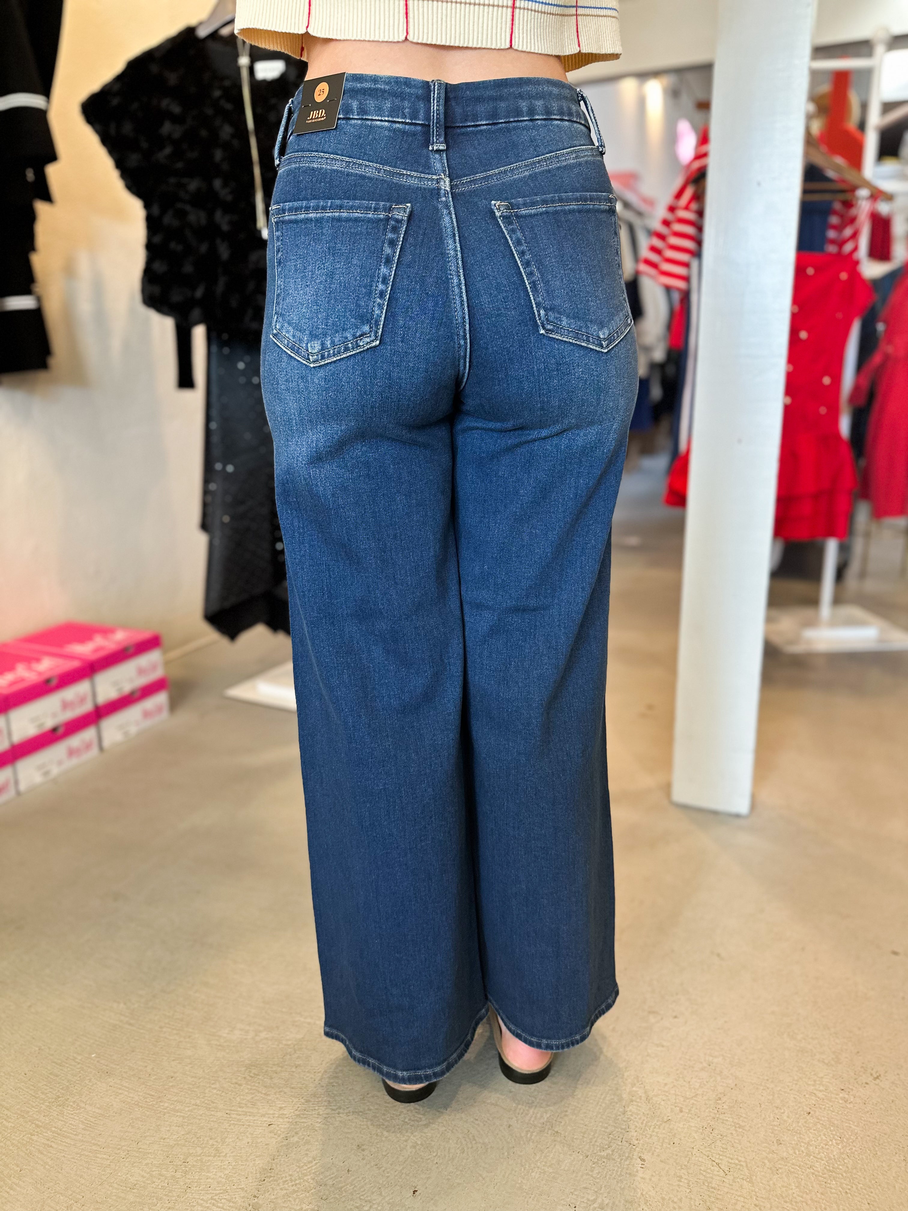Dark Wash Wide Leg Denim