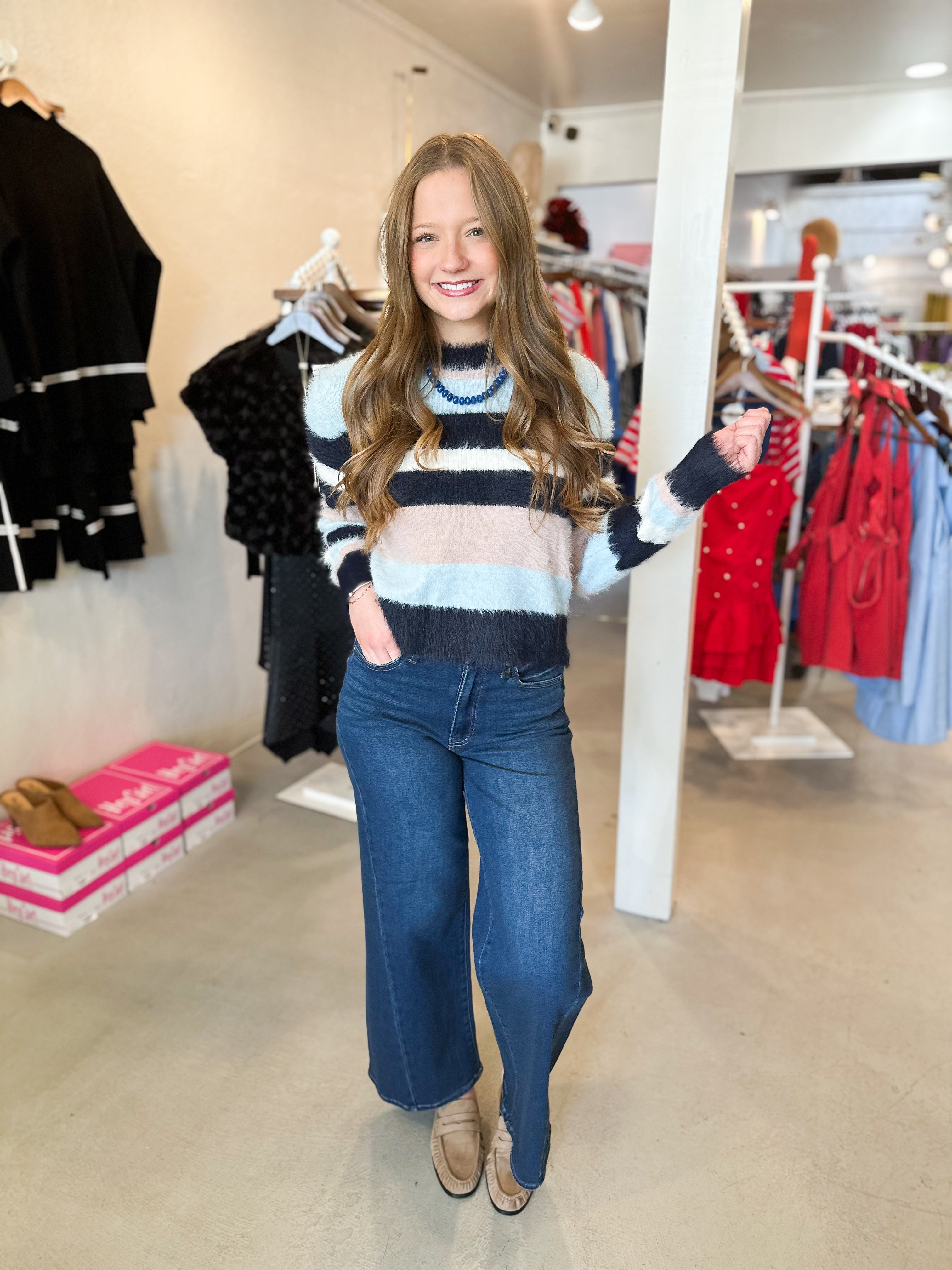 Soft Brushed Stripe Sweater