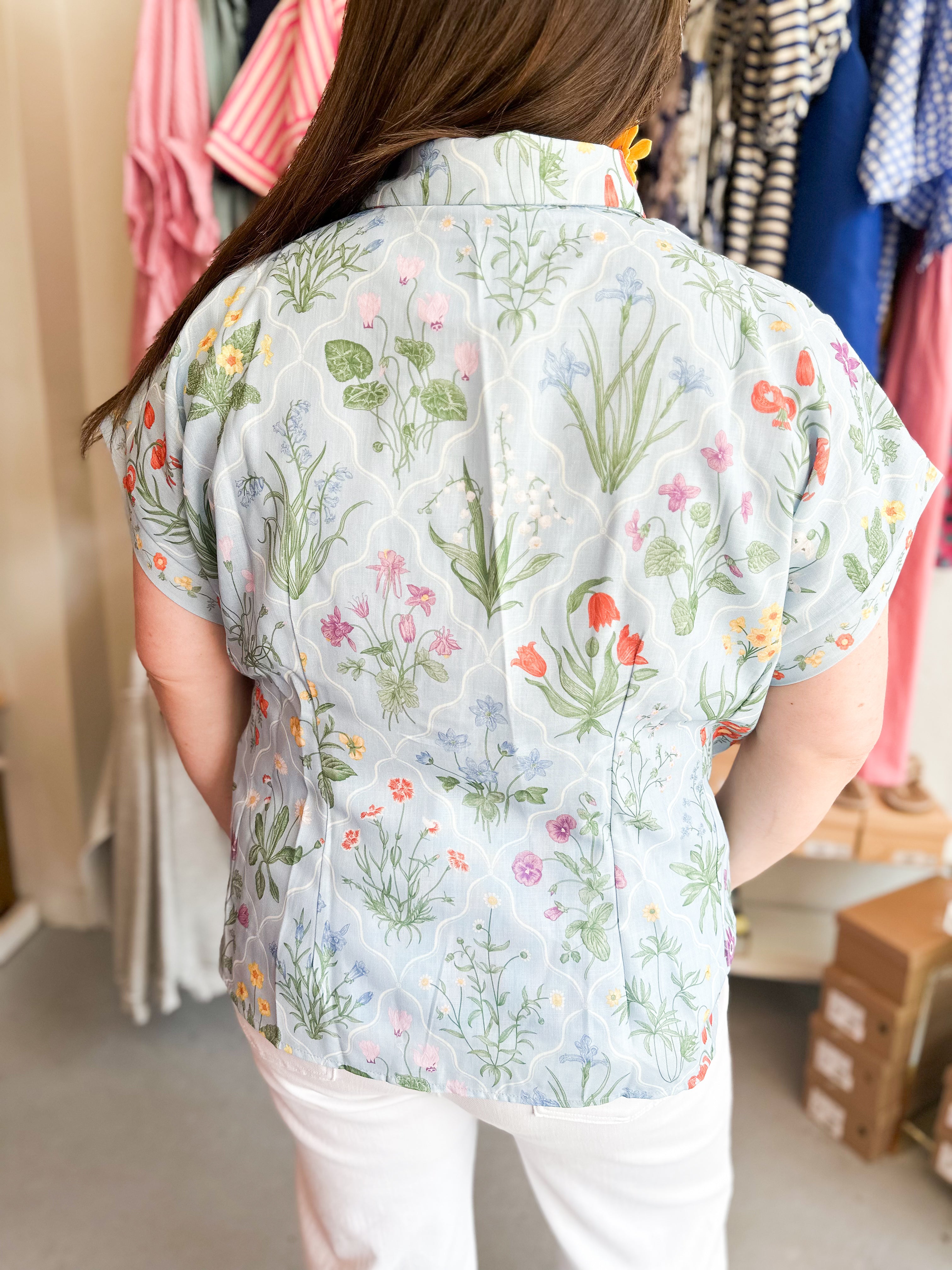 Plus Size Floral Print Top
