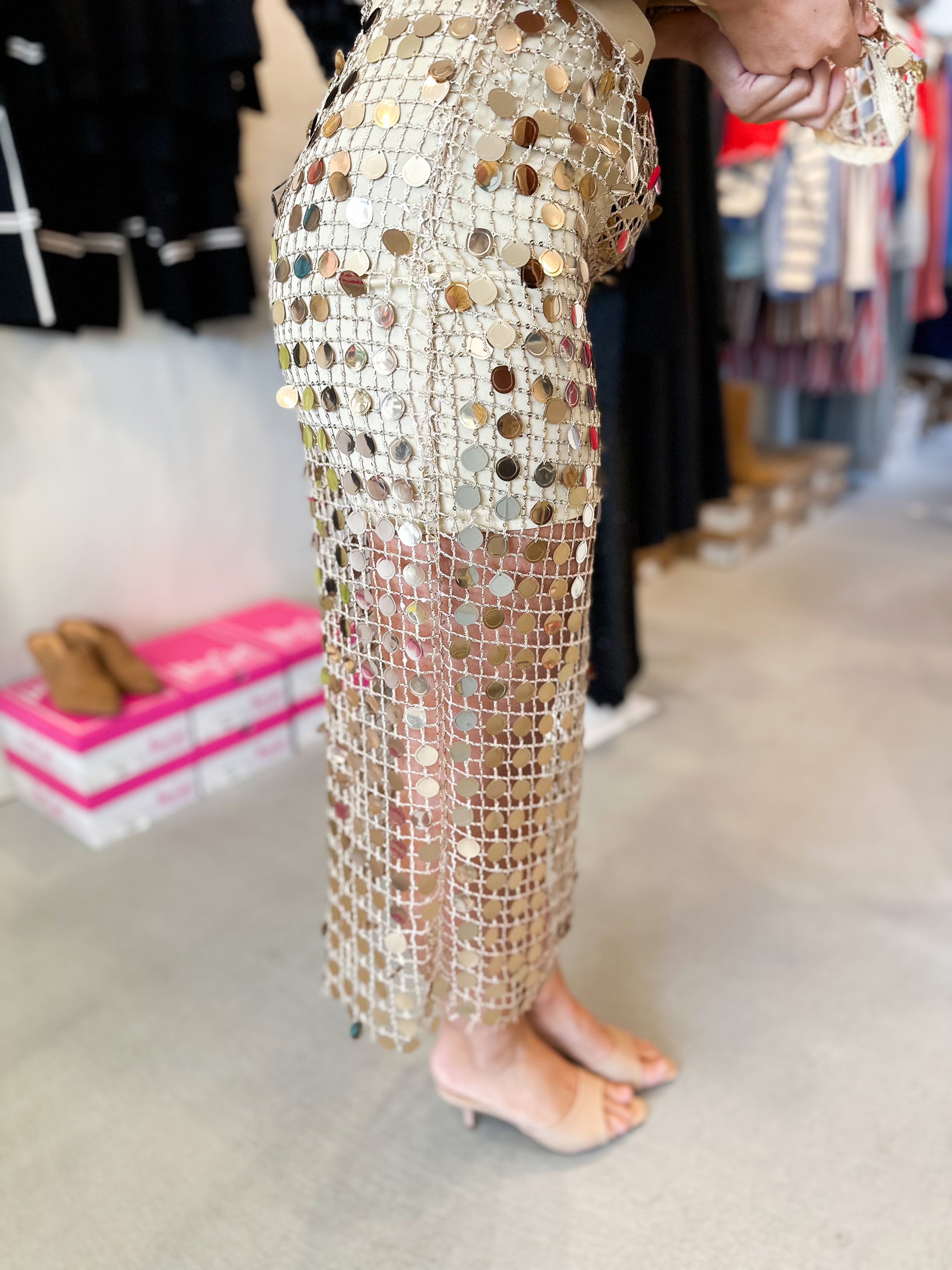 Gold Sequin Skirt