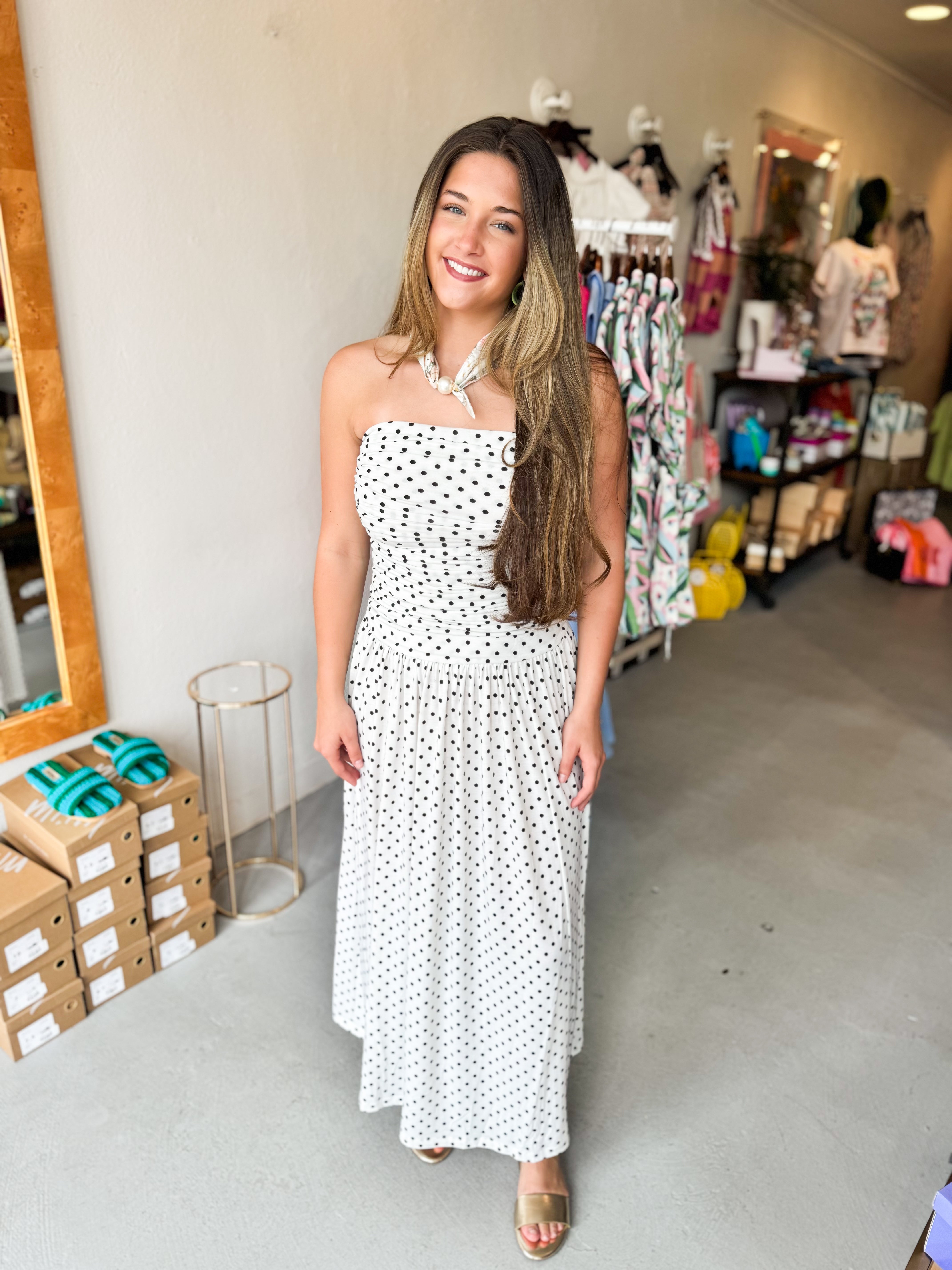 Polished in Polka Dots Maxi Dress