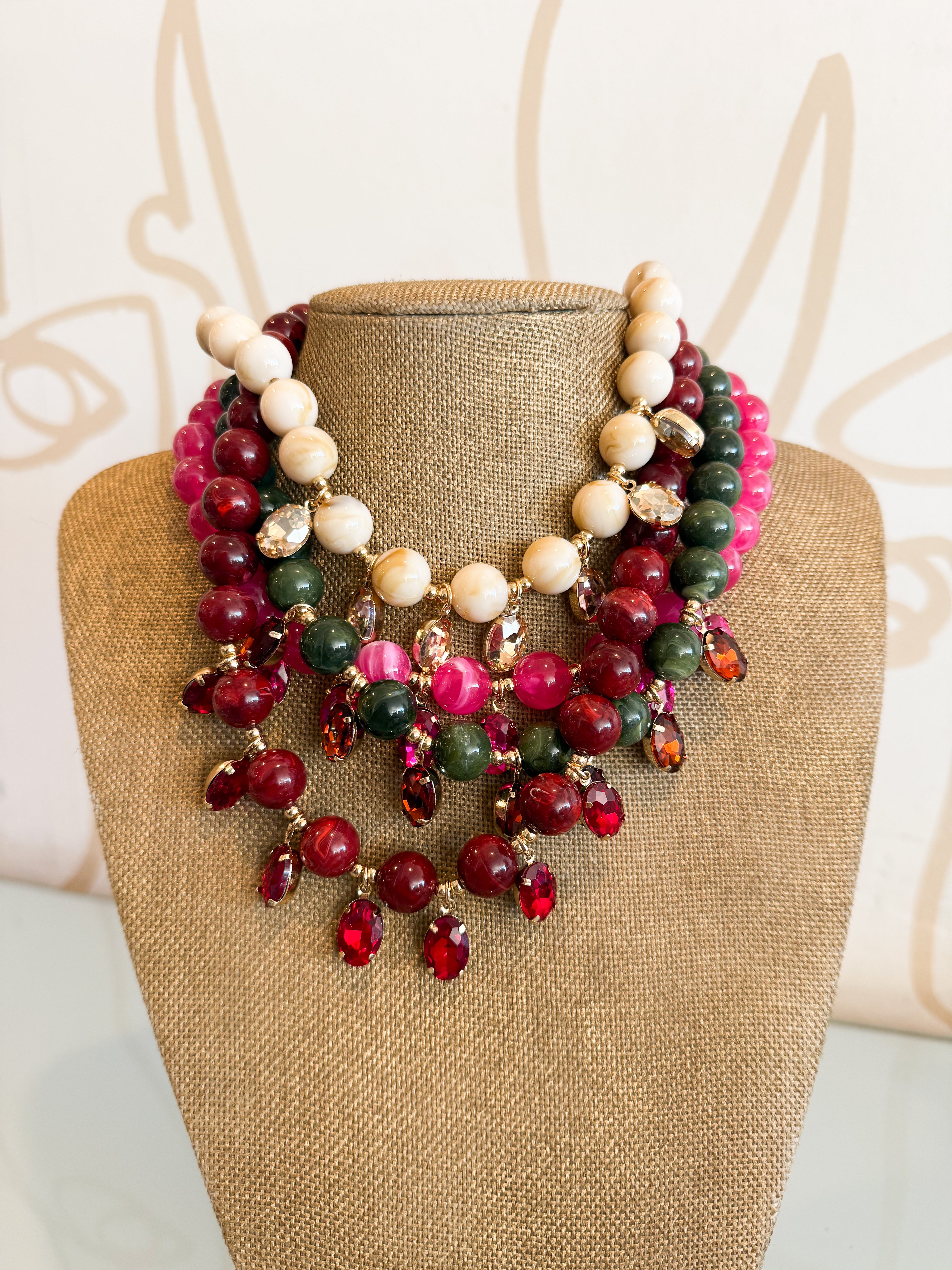 Bead & Rhinestone Necklace