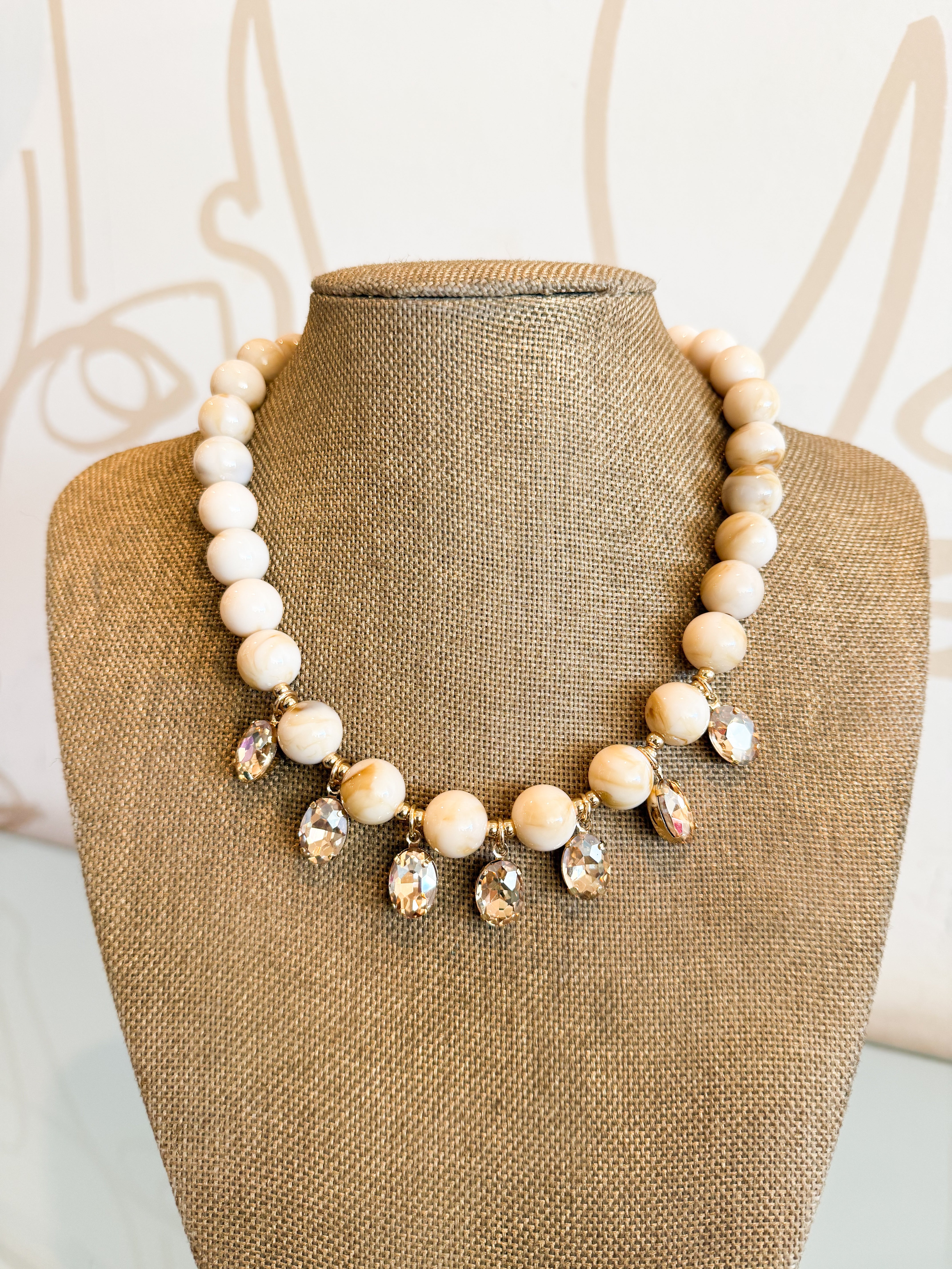 Bead & Rhinestone Necklace