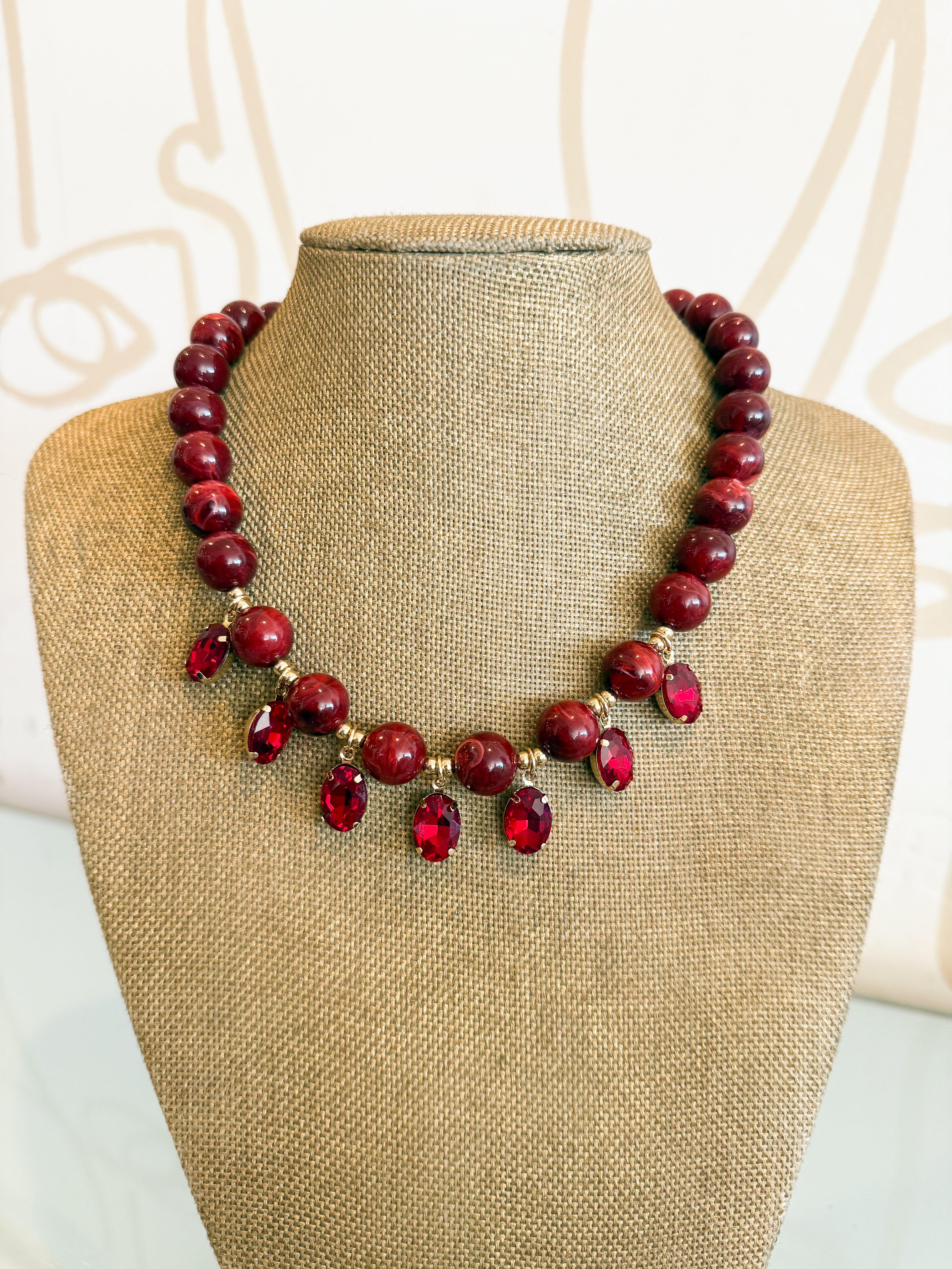Bead & Rhinestone Necklace