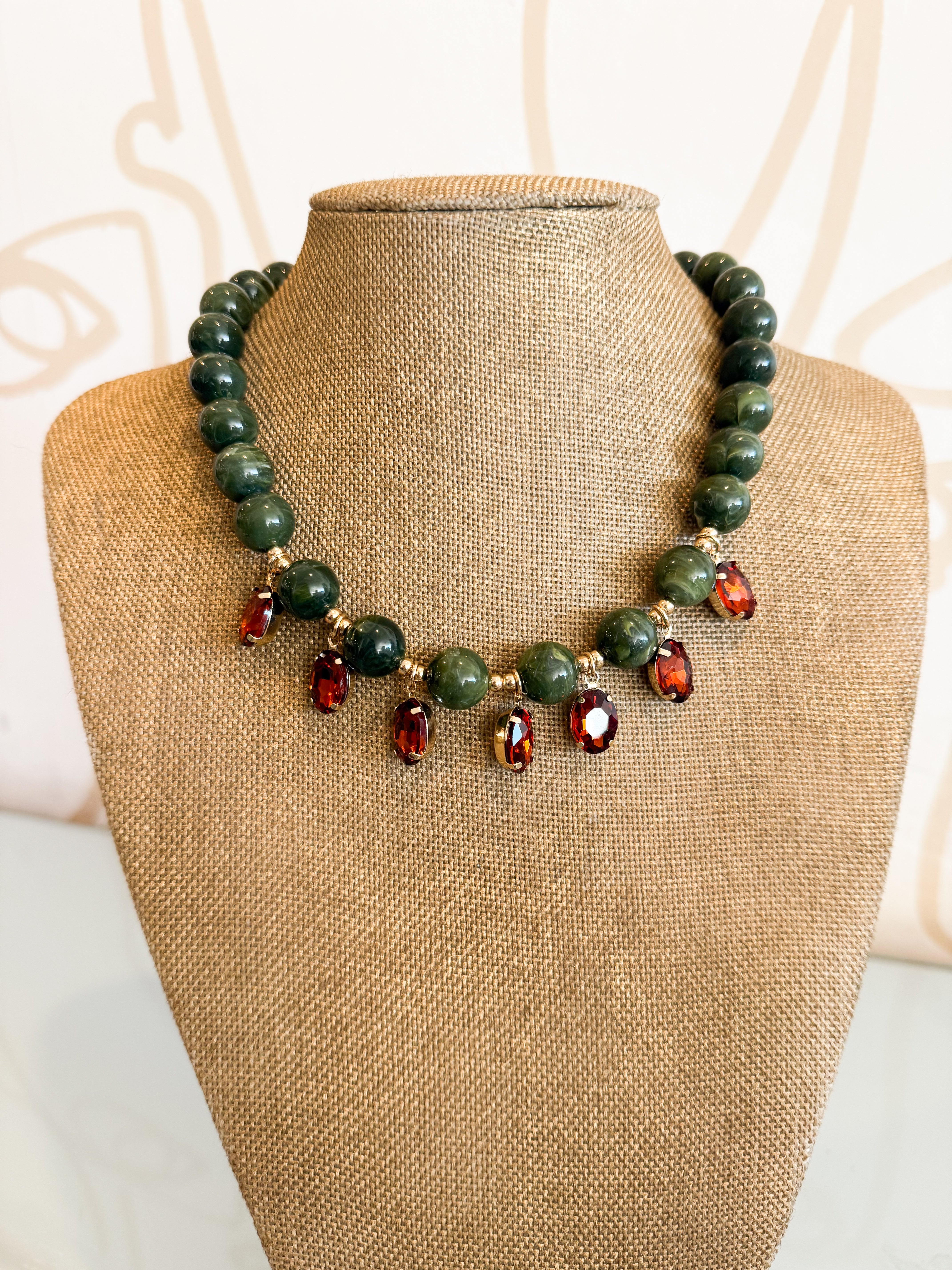 Bead & Rhinestone Necklace