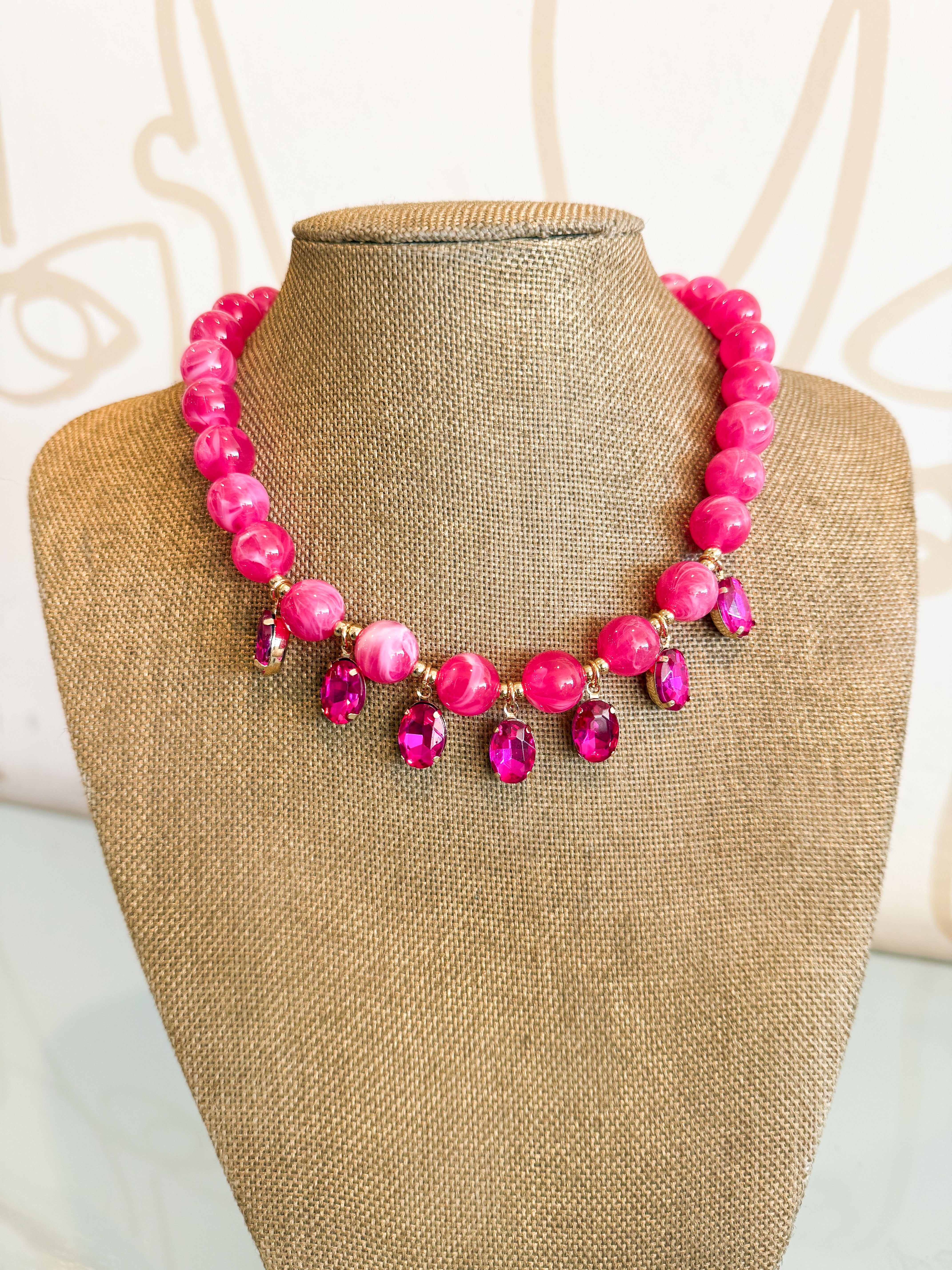 Bead & Rhinestone Necklace