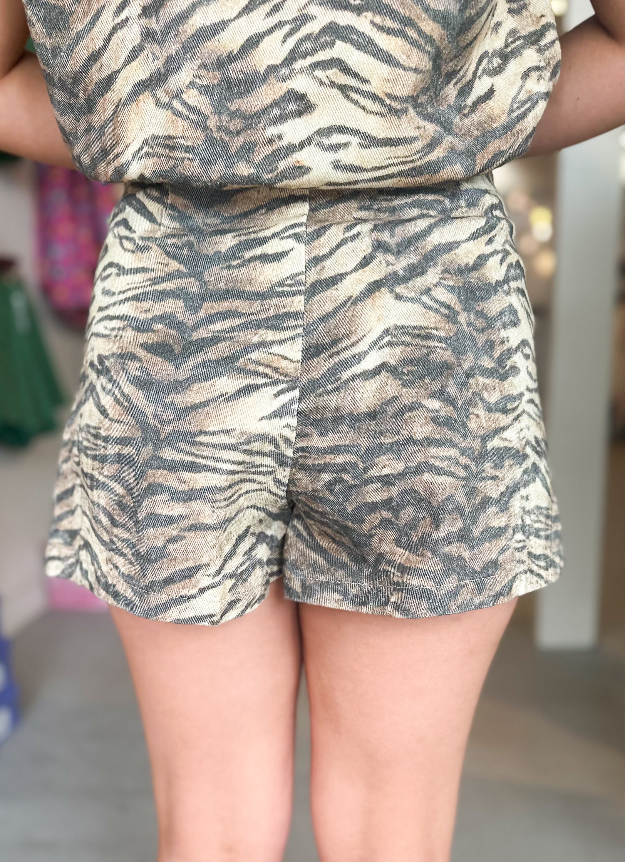Tiger Denim Shorts