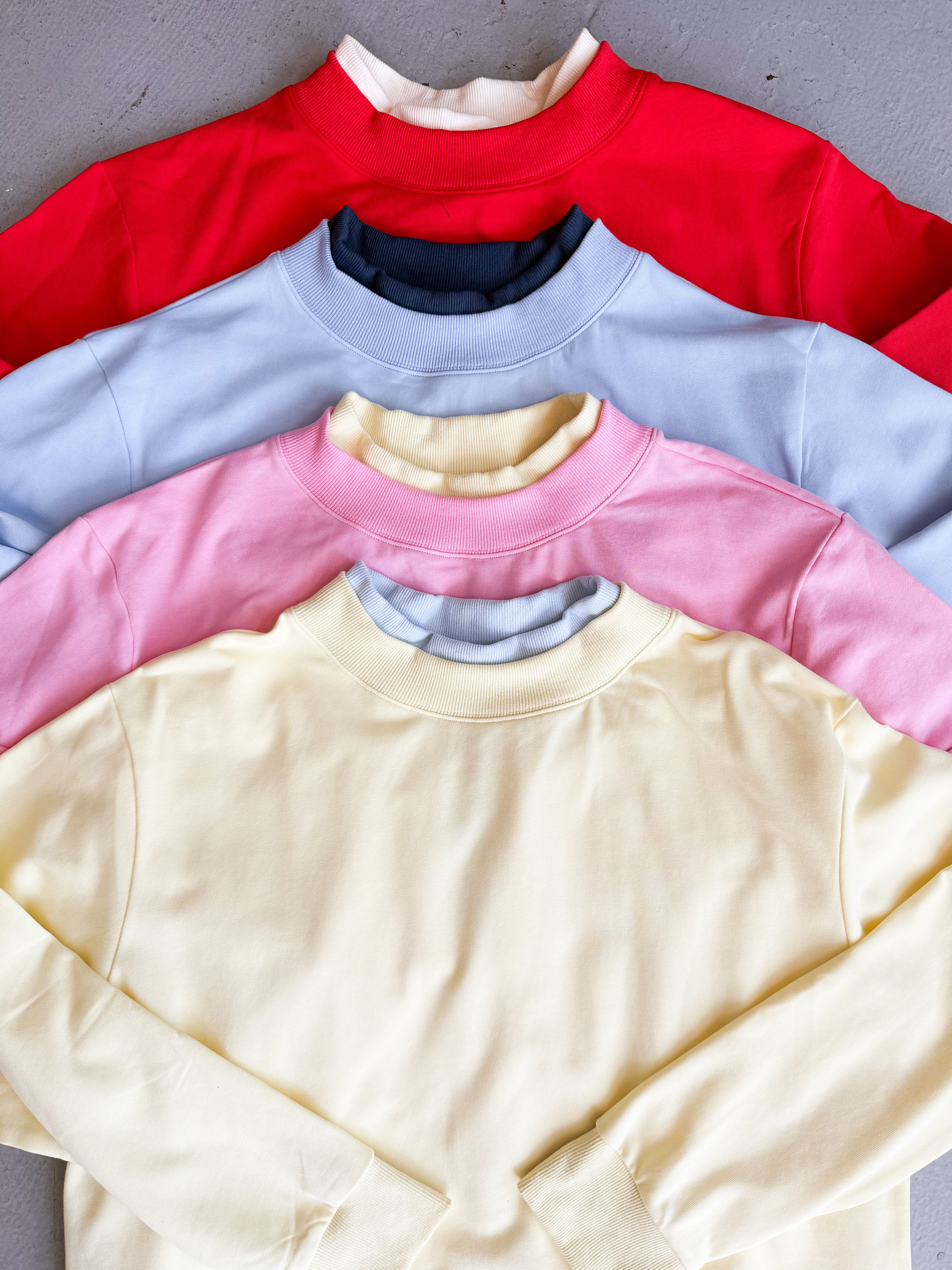 Layered Mockneck Sweatshirt