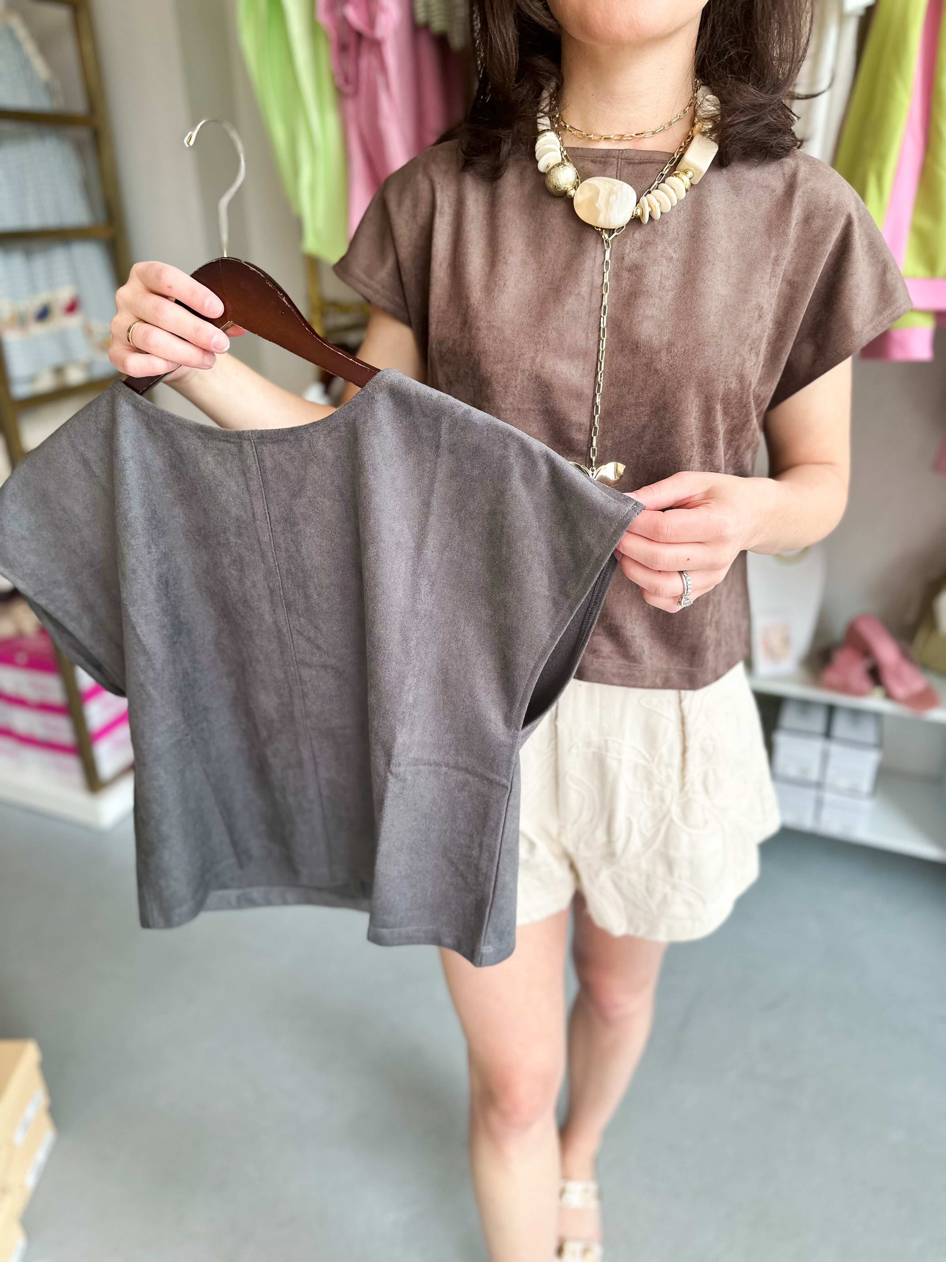 Suede Basic Tee
