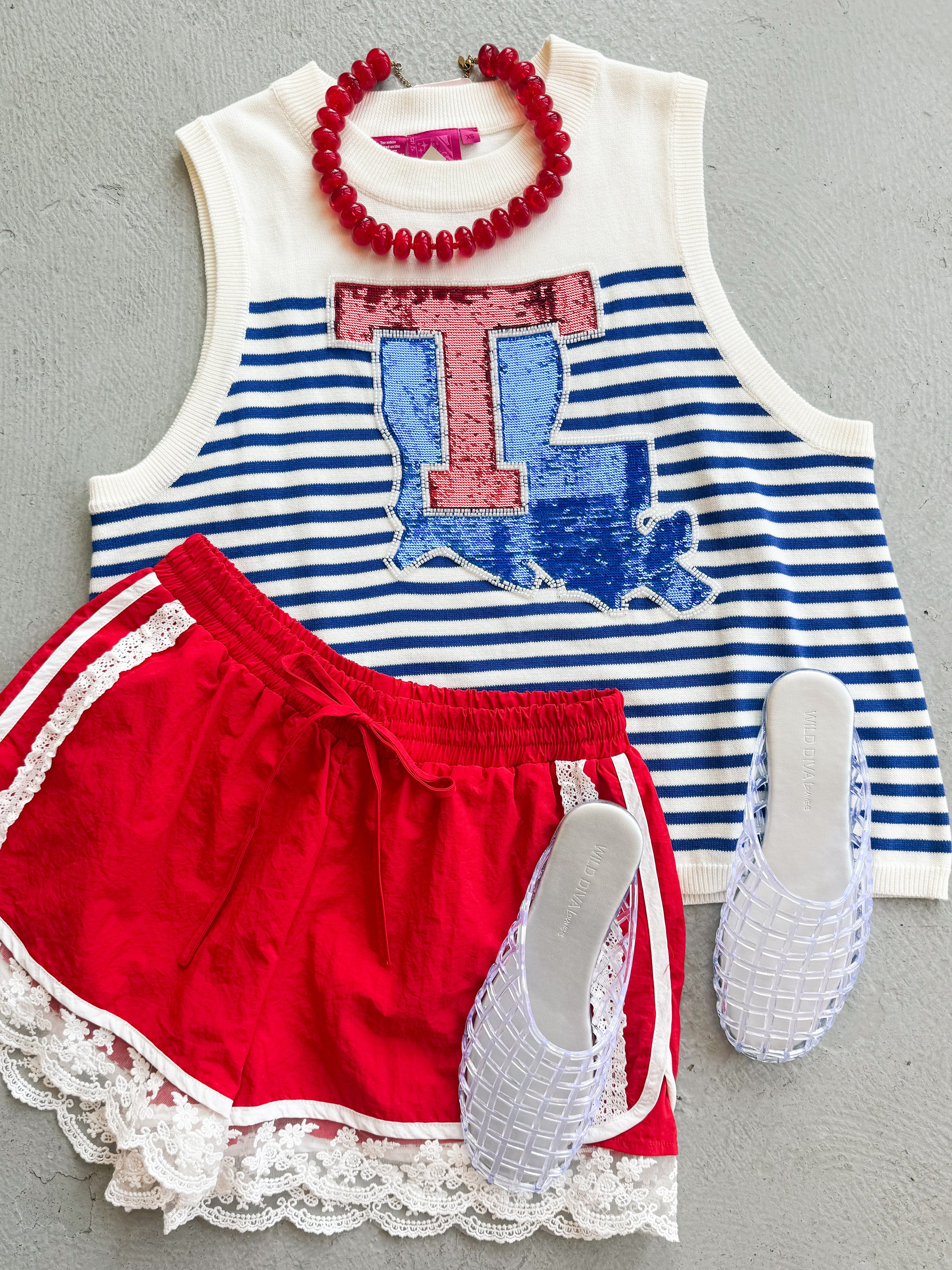 La Tech Striped Tank