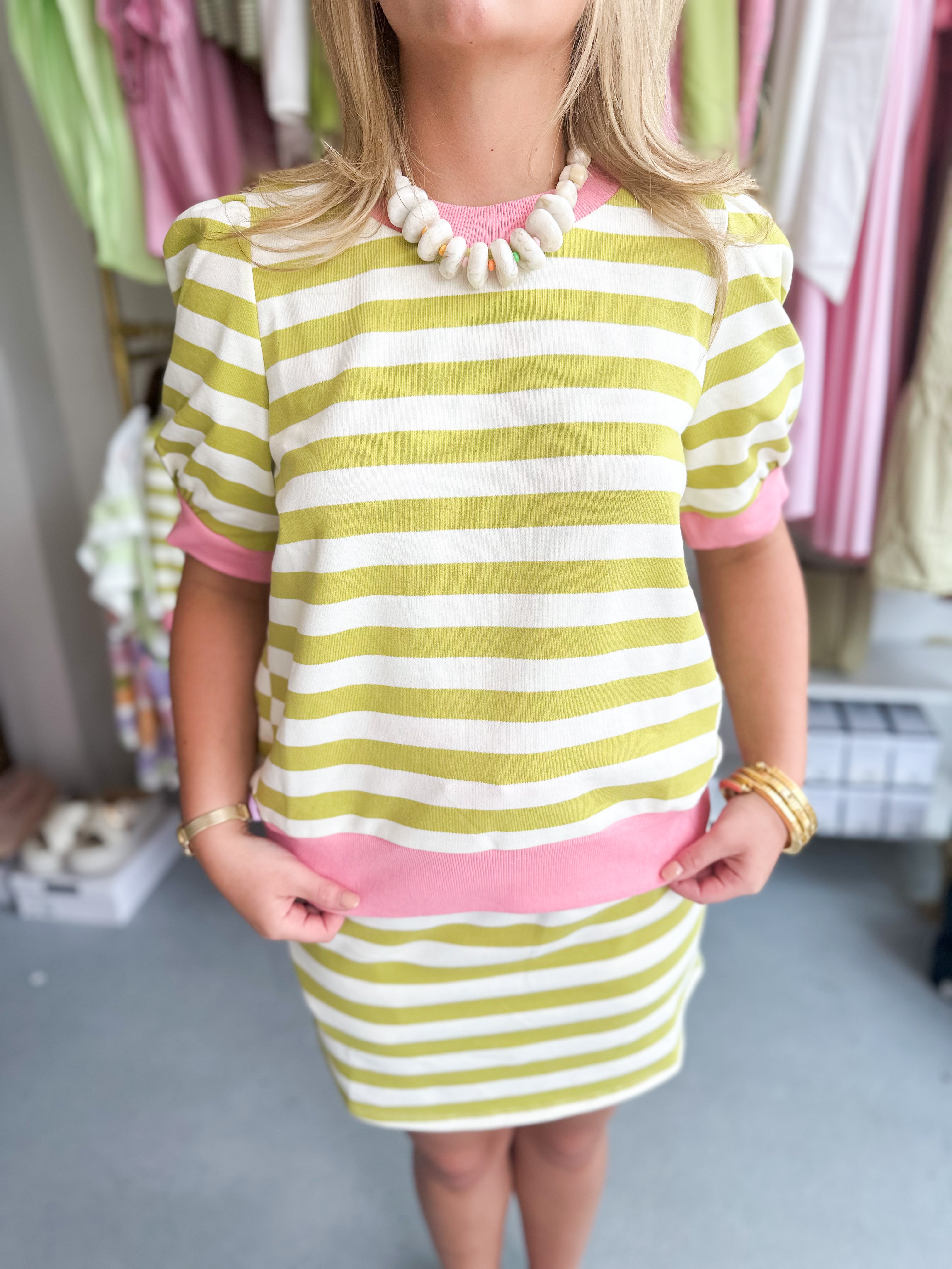 Stripe Sweatshirt Pullover